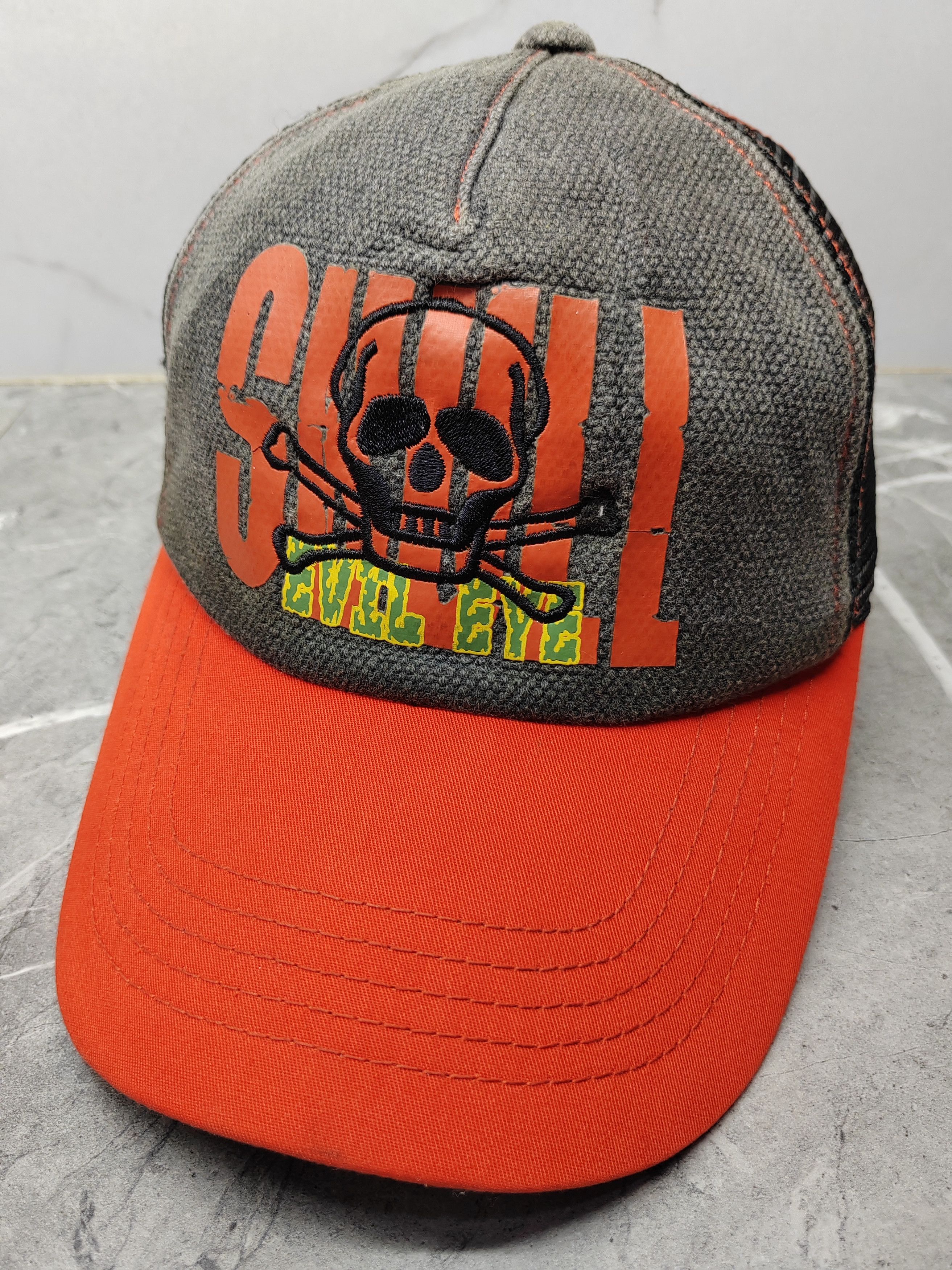 image of Skulls Evil Eye Trucker Hat Cap in Mix, Men's