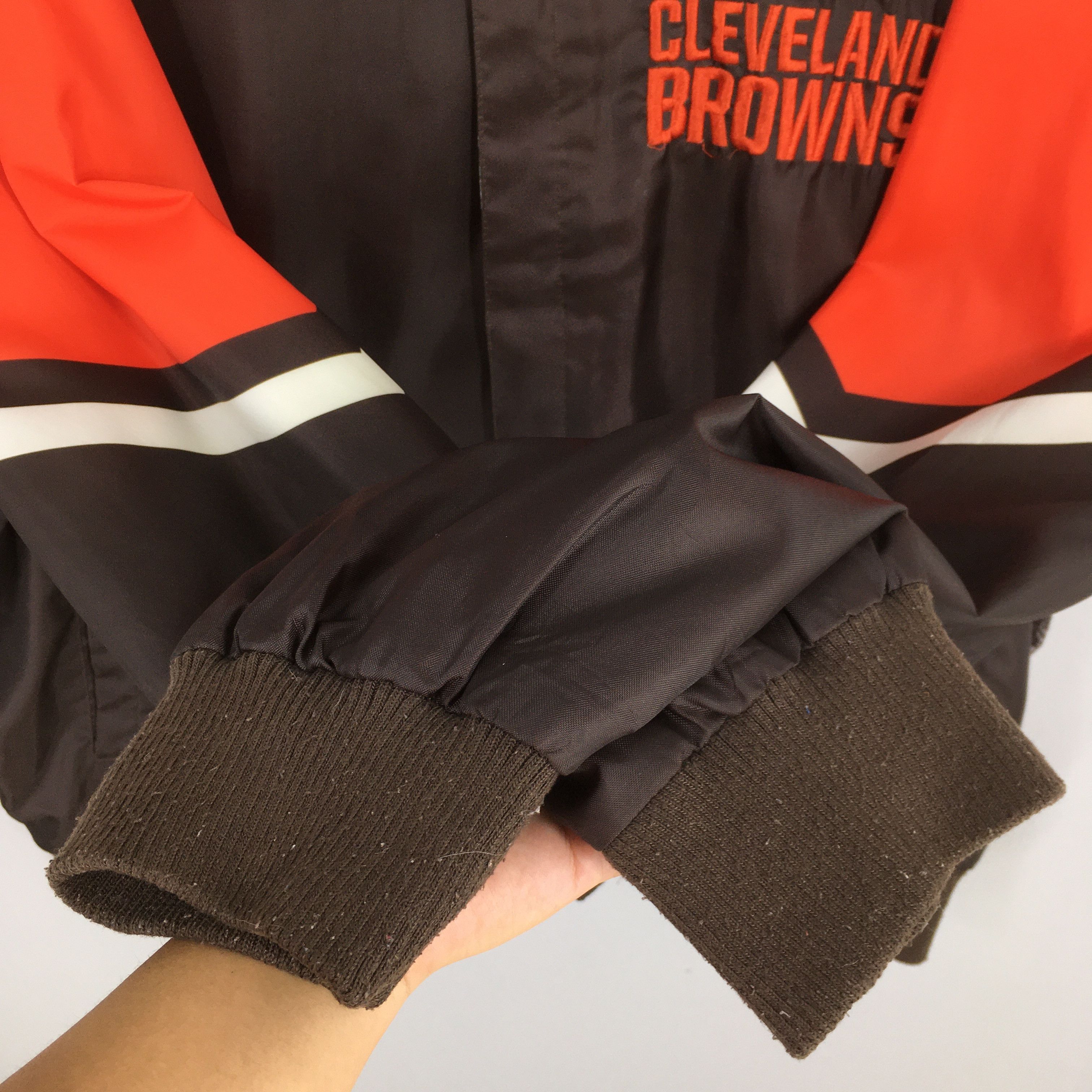 NFL Vintage Cleveland Browns Rugby NFL Bomber Jacket 4XLarge Size US XXL / EU 58 / 5 - 6 Thumbnail