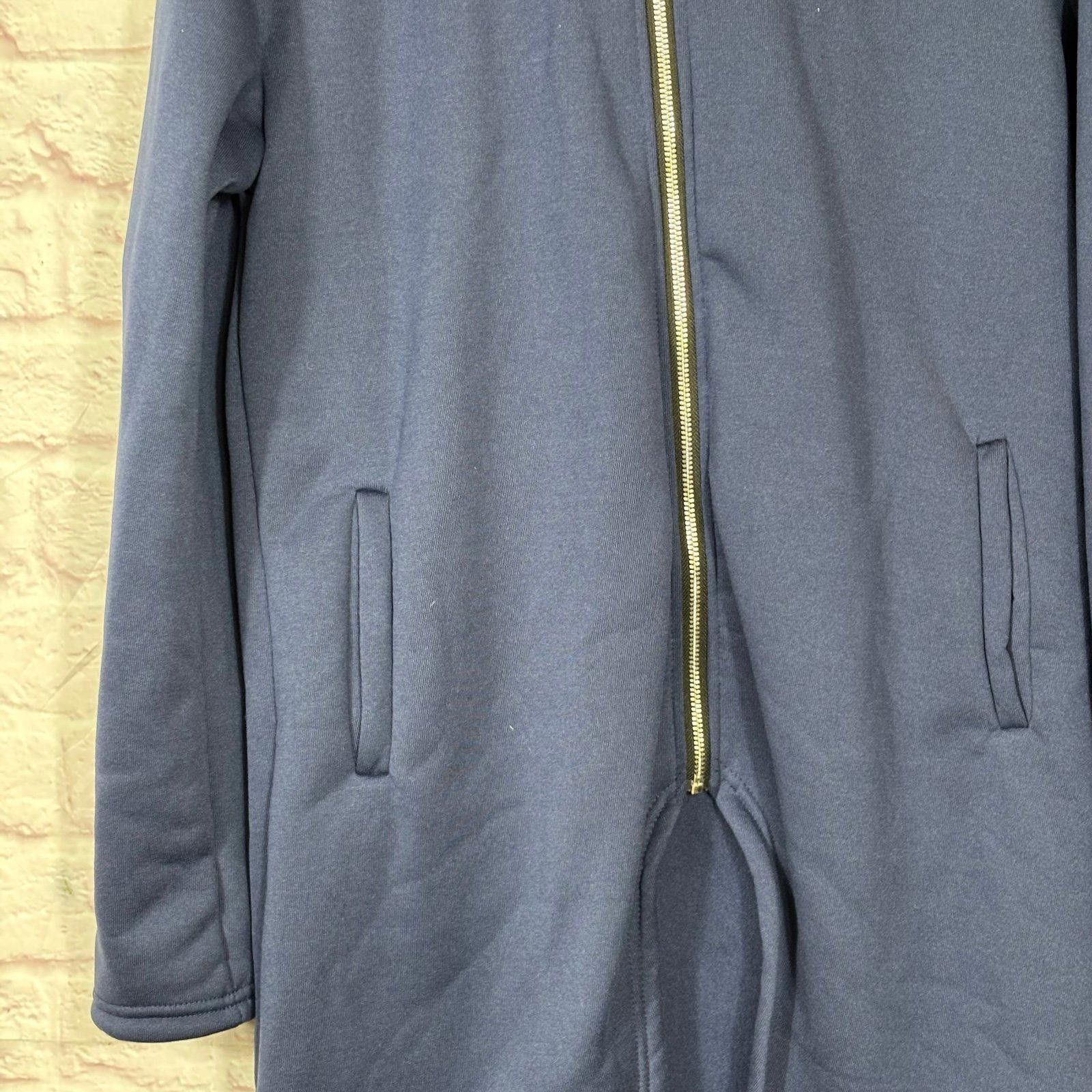 Other Navy Blue Zip-Up Hoodie with Drawstring Hood Womens XXL Size XXL / US 16-18 / IT 52-54 - 3 Thumbnail