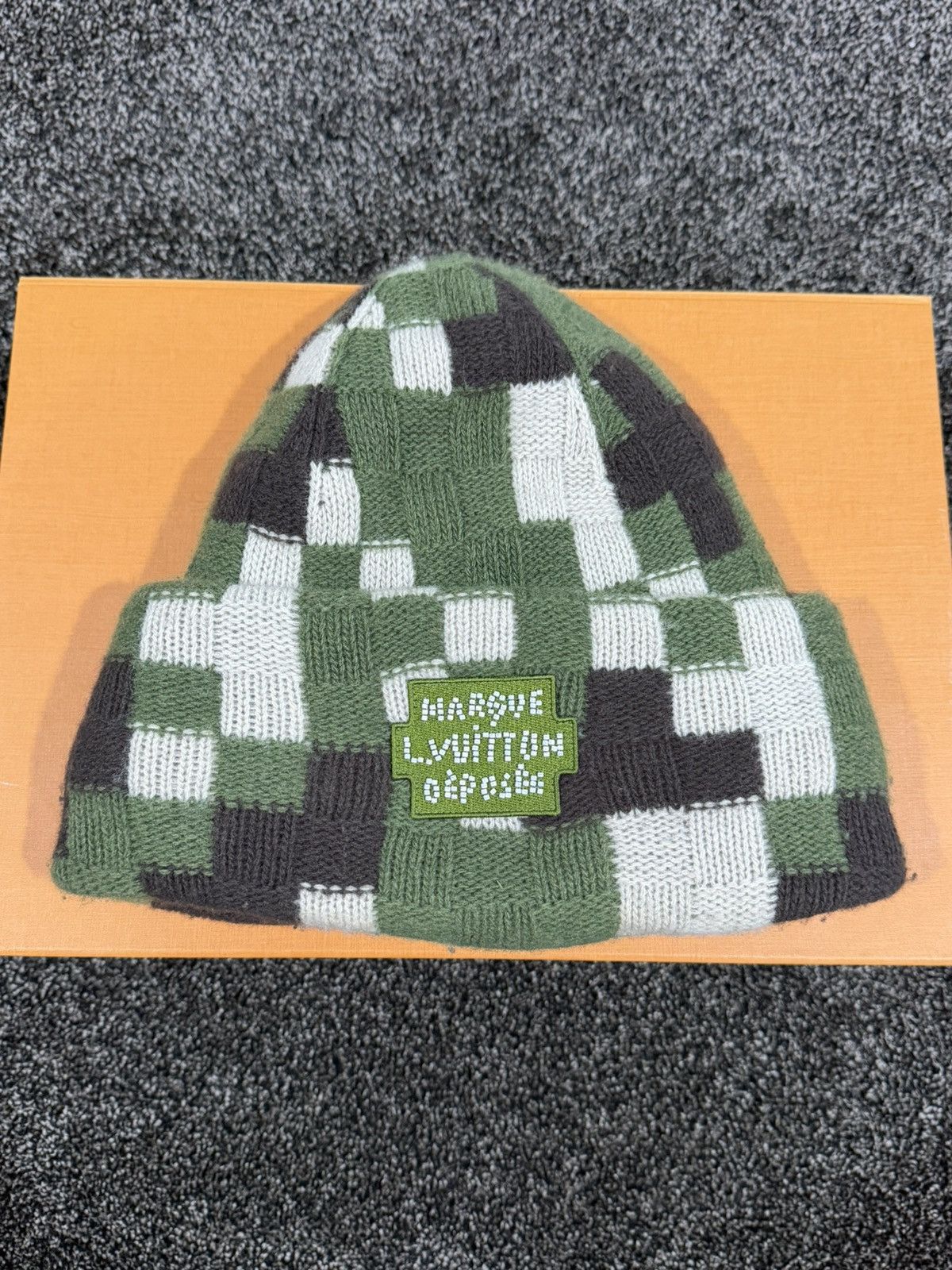 Louis Vuitton Louis Vuitton Pharrell Damoflage Damier Camo Beanie Knit Hat Size ONE SIZE - 2 Thumbnail