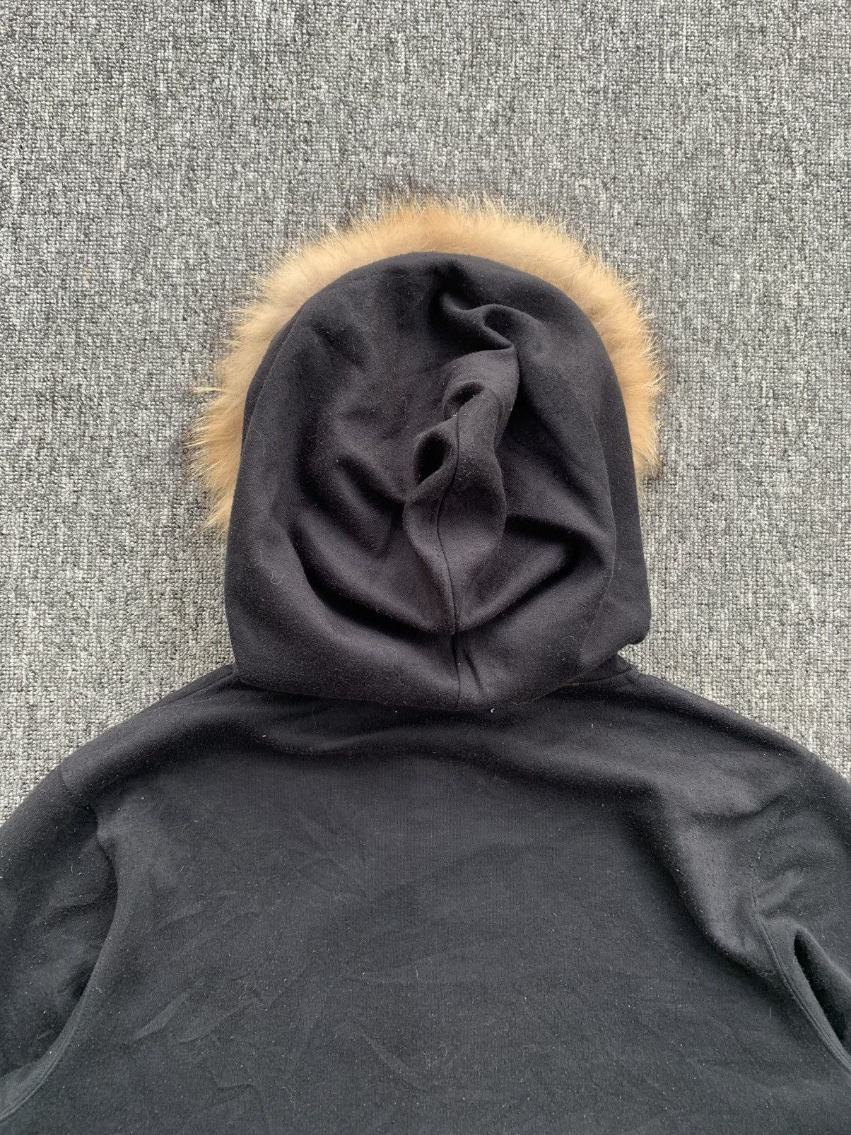Japanese Brand Double Focus Gothic Poem Black Pink Fur Hoodie Size US L / EU 52-54 / 3 - 7 Thumbnail