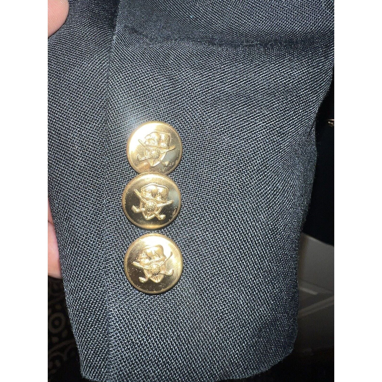 Hart Schaffner Marx Hart Schaffner Marx Black Sport Coat Jack Nicklaus Blazer44R Size 44R - 4 Thumbnail