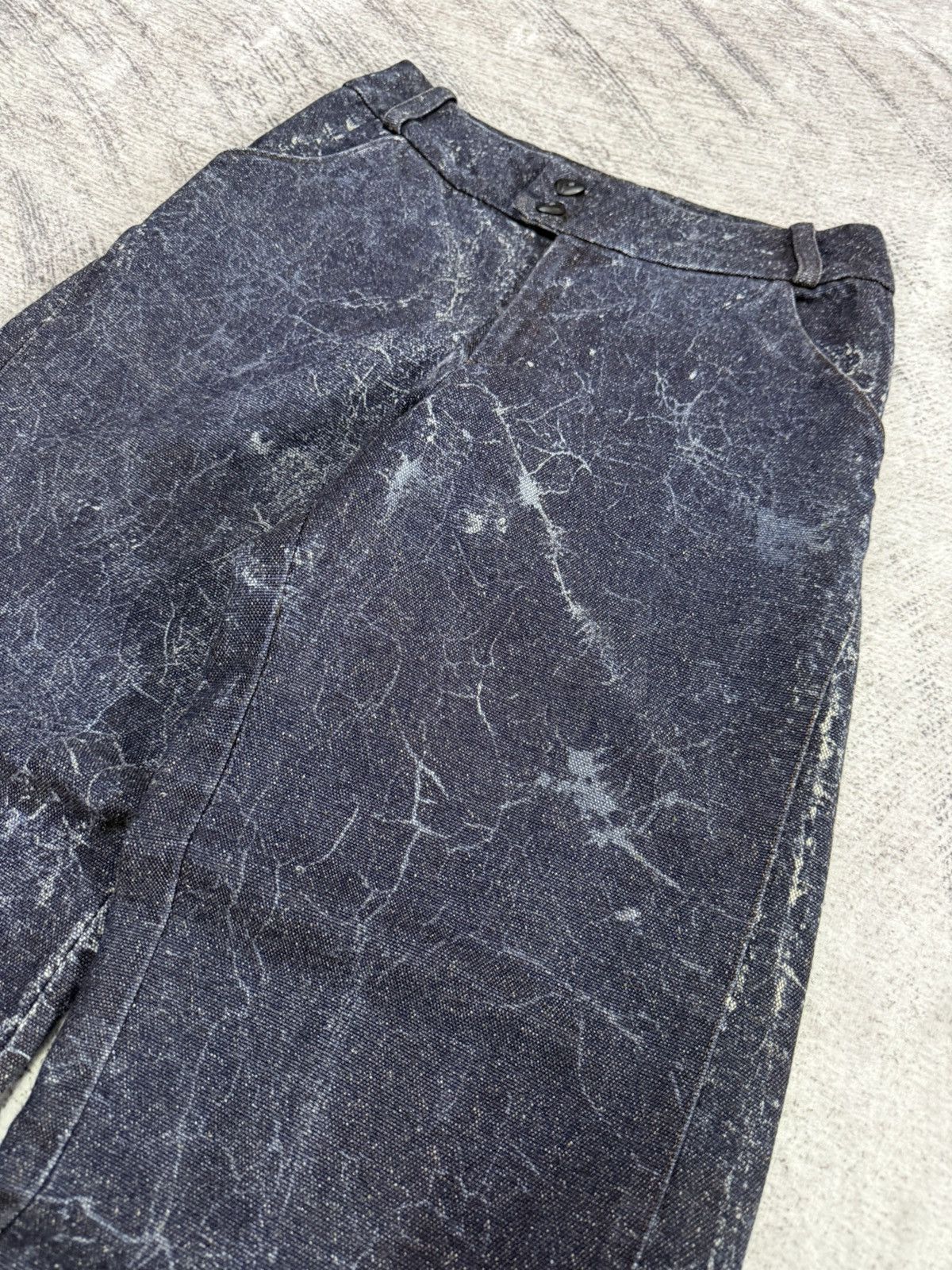 20471120 × Japanese Brand × Mizra Jeans Kyoto Alfons. Japan Crackle Lighting Wash Baggy Wide Jeans Size US 30 / EU 46 - 5 Thumbnail