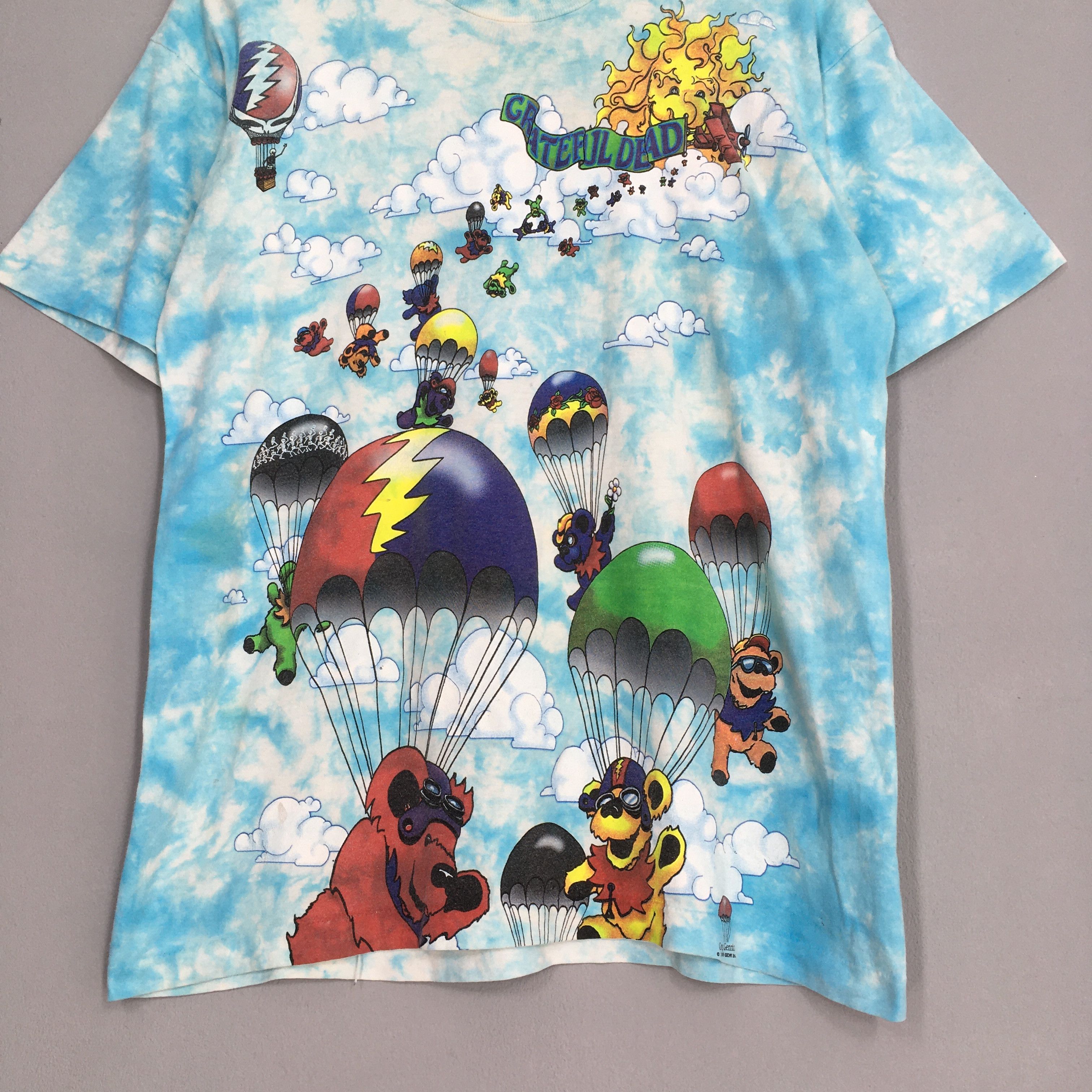 Band Tees × Grateful Dead × Liquid Blue Vintage 90s Grateful Dead Hot Air Balloon Tie Dye Tshirt Size US L / EU 52-54 / 3 - 3 Thumbnail