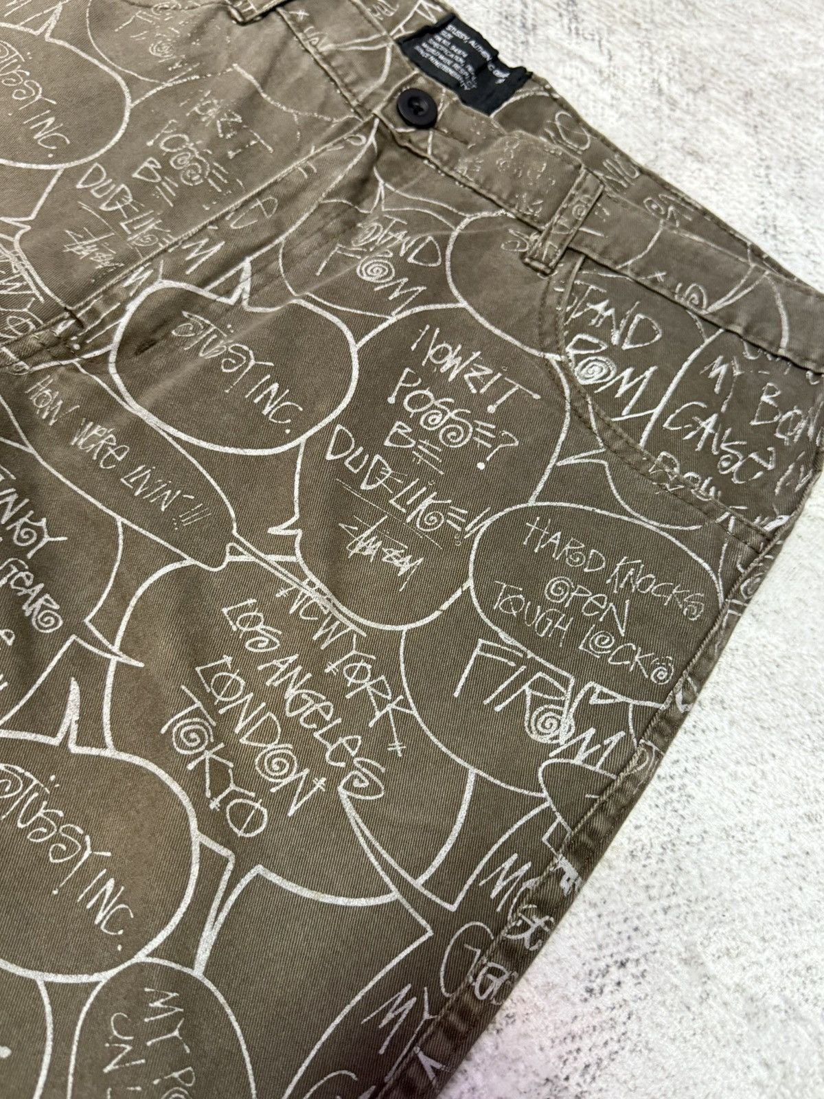 Stussy Extremely Rare Vintage 90s Stussy Speech Bubbles Loose Short Size US 32 / EU 48 - 7 Thumbnail