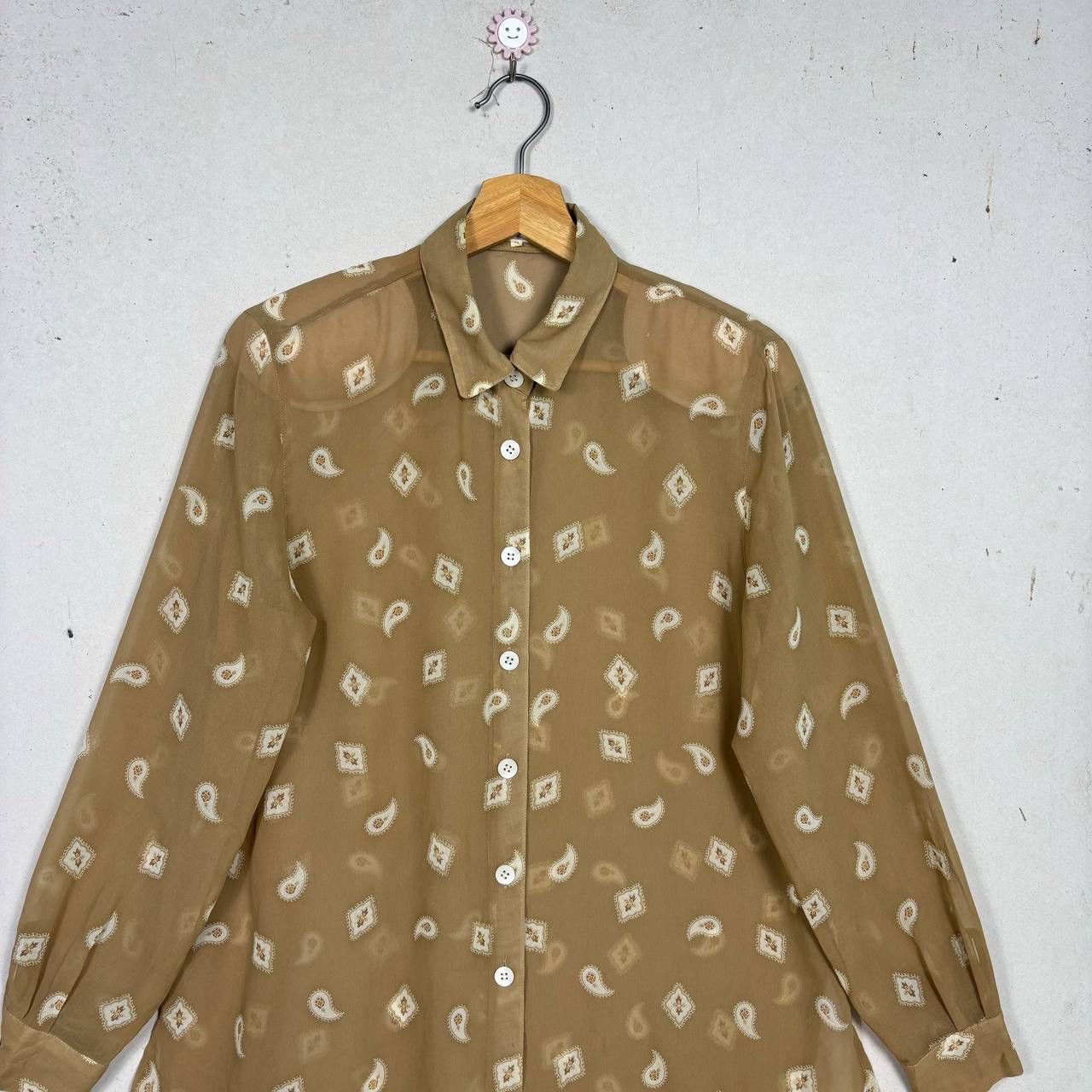 Burberry Vintage Burberrys Paisley Silk Shirt 90s C-TK83 M Rare Size M / US 6-8 / IT 42-44 - 3 Thumbnail