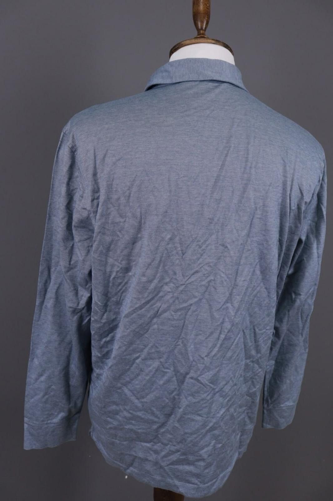 Gieves & Hawkes Gieves & Hawkes Blue Long Sleeve Polo Shirt Size XXL Size US XXL / EU 58 / 5 - 11 Thumbnail