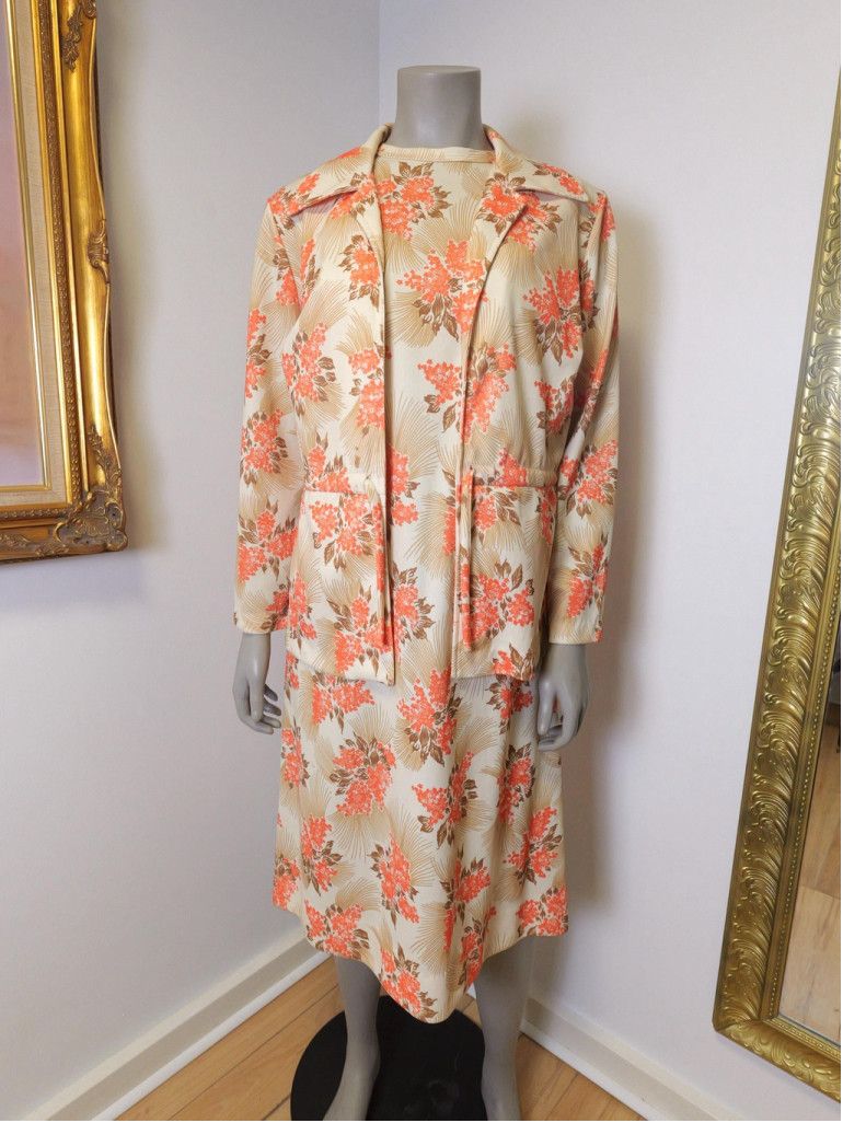 Vintage 1970’s Vintage Women’s Shift Dress With Matching Jacket Set Size M / US 6-8 / IT 42-44 - 9 Thumbnail