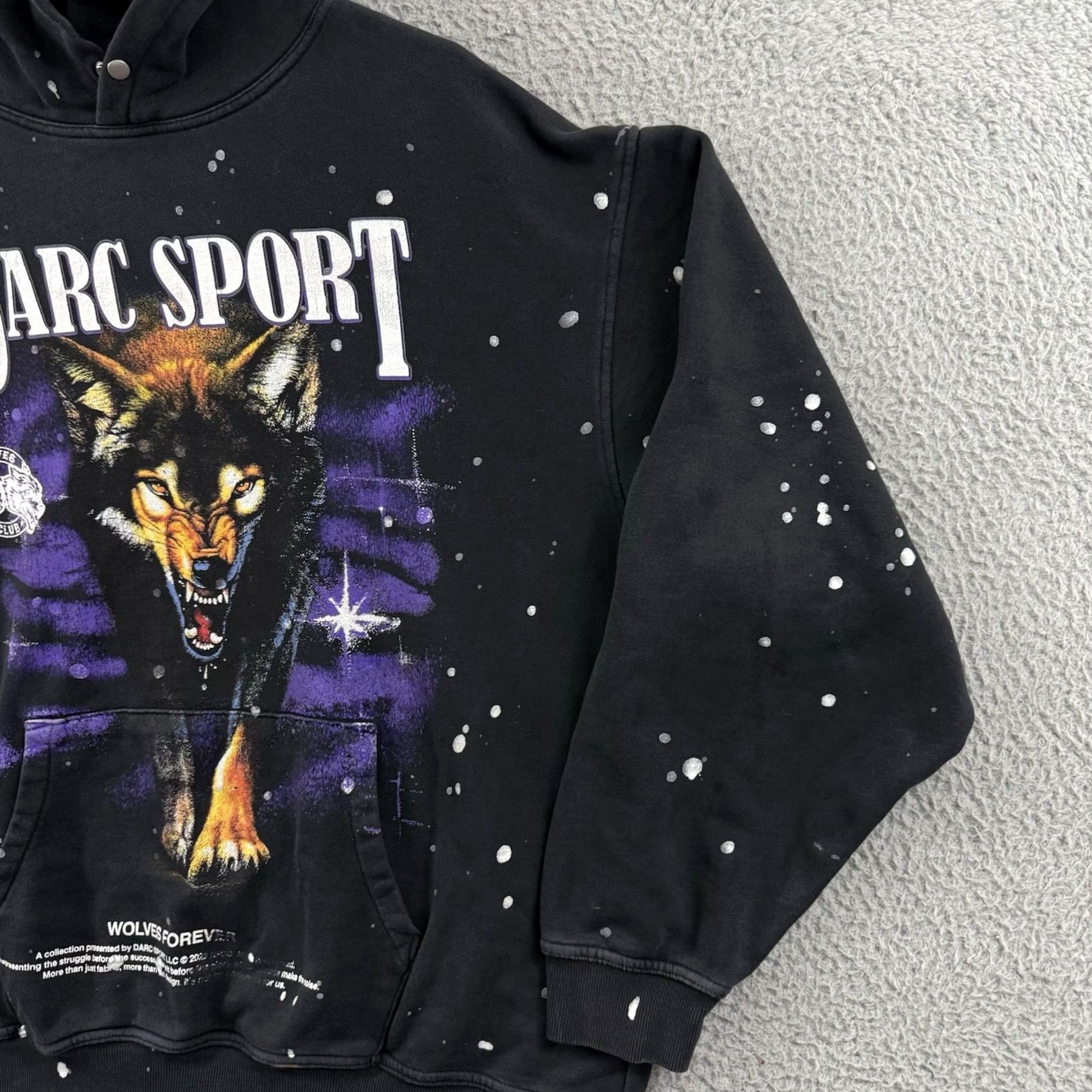 Darc Sport Darc Sport Hoodie Men’s 2XL Black Wolves Club Pullover Streetwear Graphic Print Knit Heavyweight Logo Hooded Size US M / EU 48-50 / 2 - 5 Thumbnail