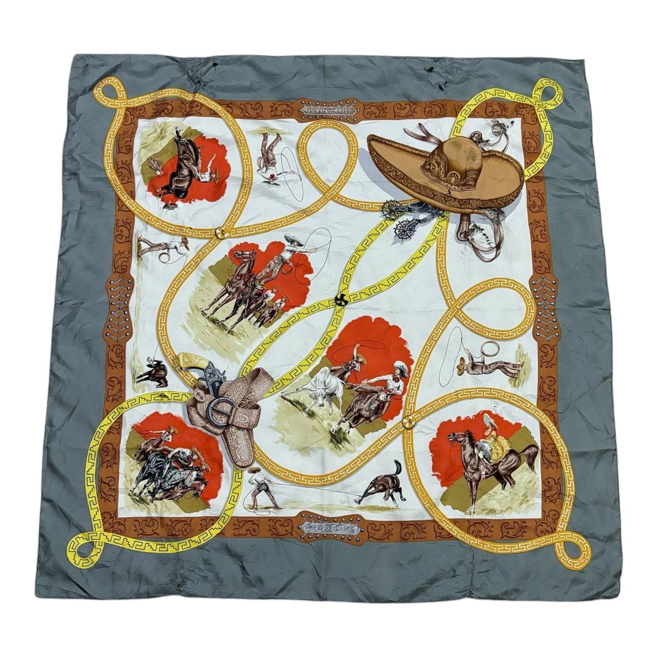 Hermes Hermes Charreada Silk Scarf 90cm Jean de Fougerolle Vintage Size ONE SIZE - 1 Thumbnail