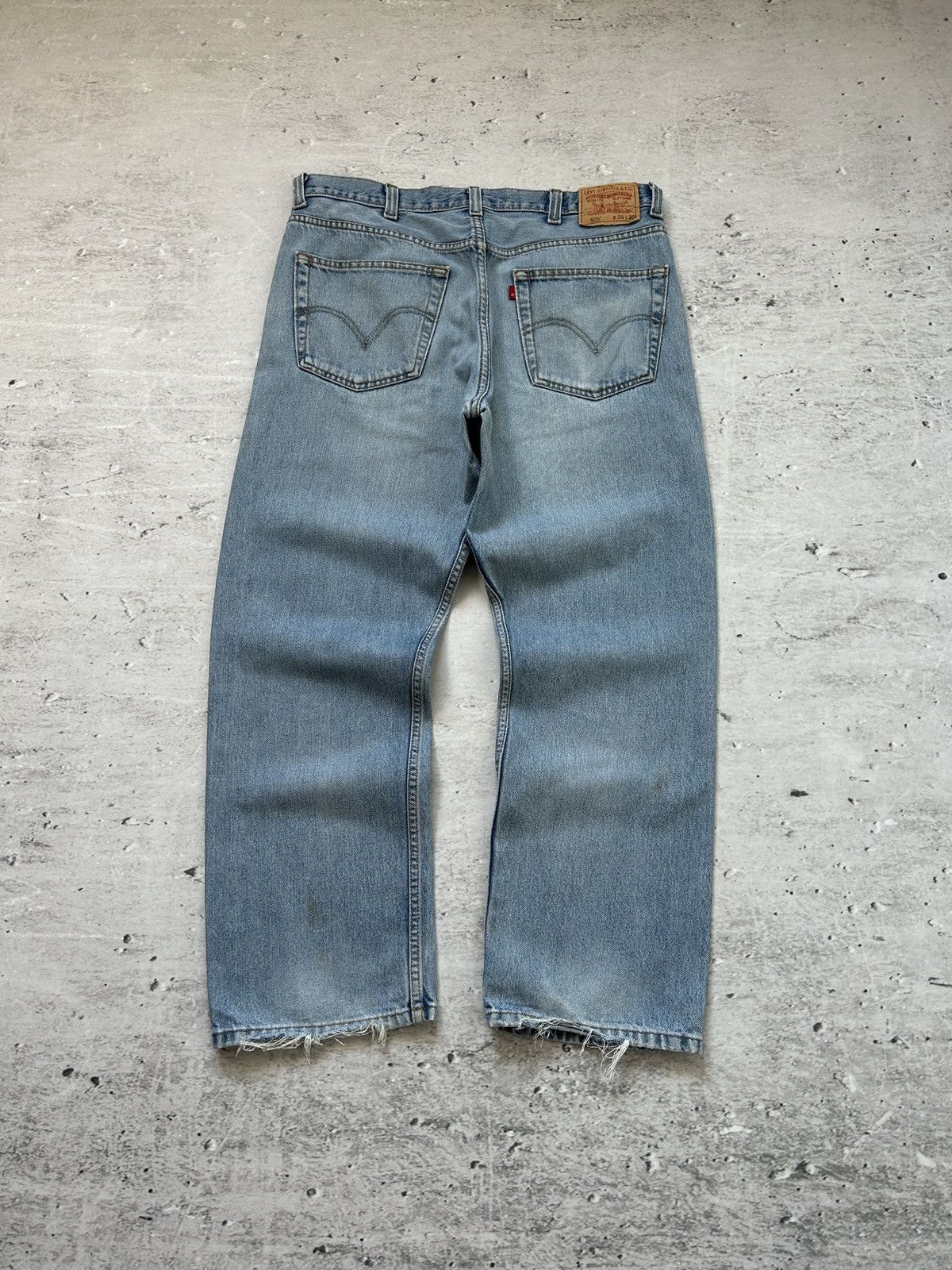 Levi's × Levi's Vintage Clothing × Vintage 🔥VINTAGE BAGGY LEVIS 505 DISTRESSED REGULAR FIT DENIM JEANS🔥 Size US 38 / EU 54 - 10 Thumbnail
