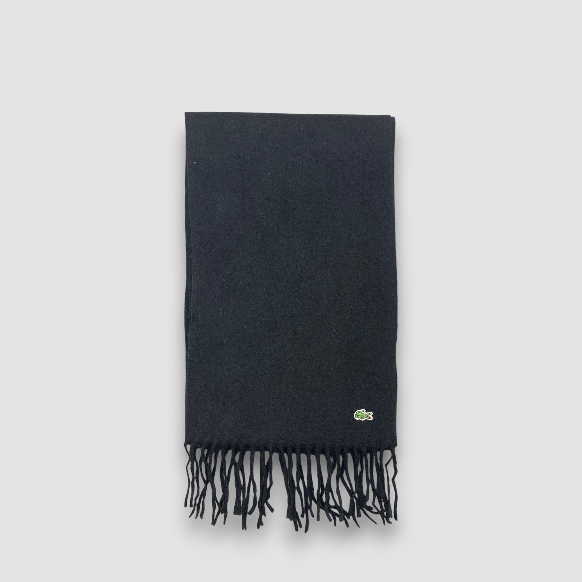 Lacoste Vintage Lacoste Scarf Muffler Wool Fringe Winter Scarves Size ONE SIZE - 2 Thumbnail