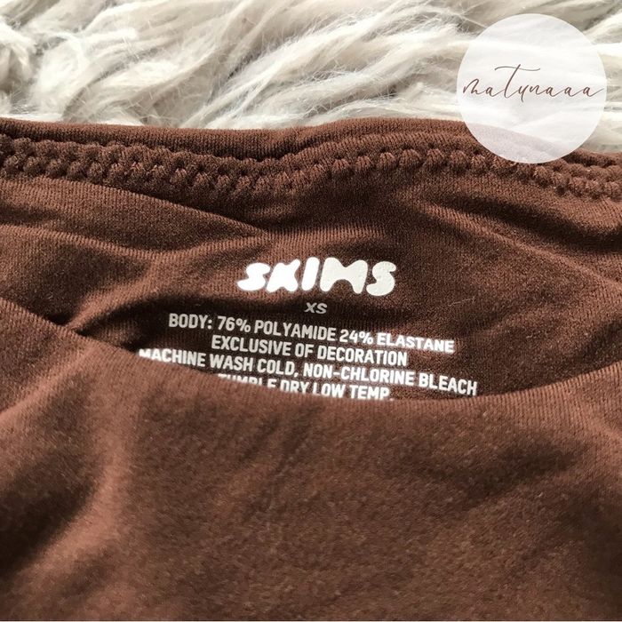 SKIMS Skims Fits Everybody High Neck Bodysuit in Cocoa XS Grailed