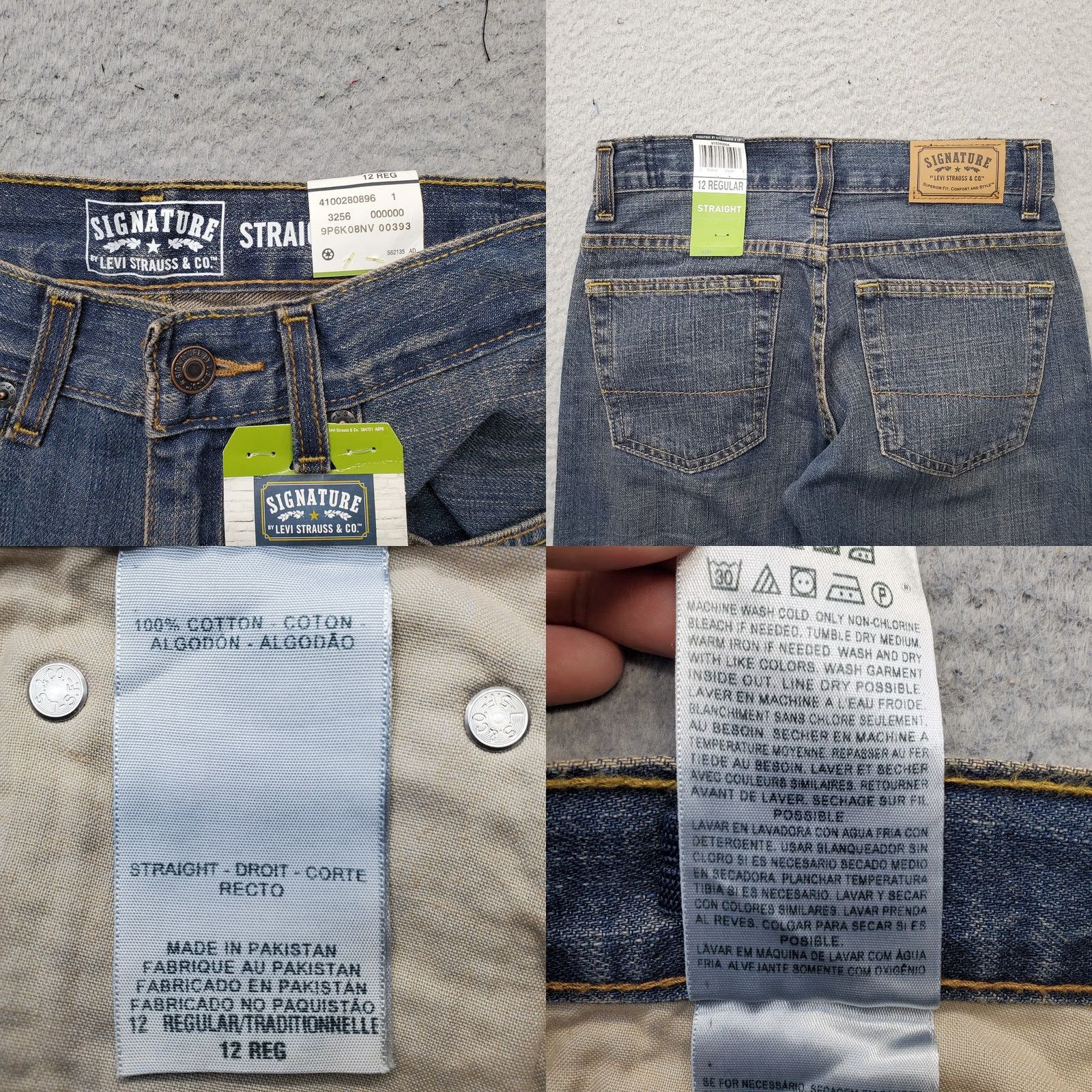 Levi's Levi's Womens 12 Blue Easy Fit Adjustable Waist Premium Comfort Straight Jeans Size 34" / US 12 / IT 48 - 8 Thumbnail