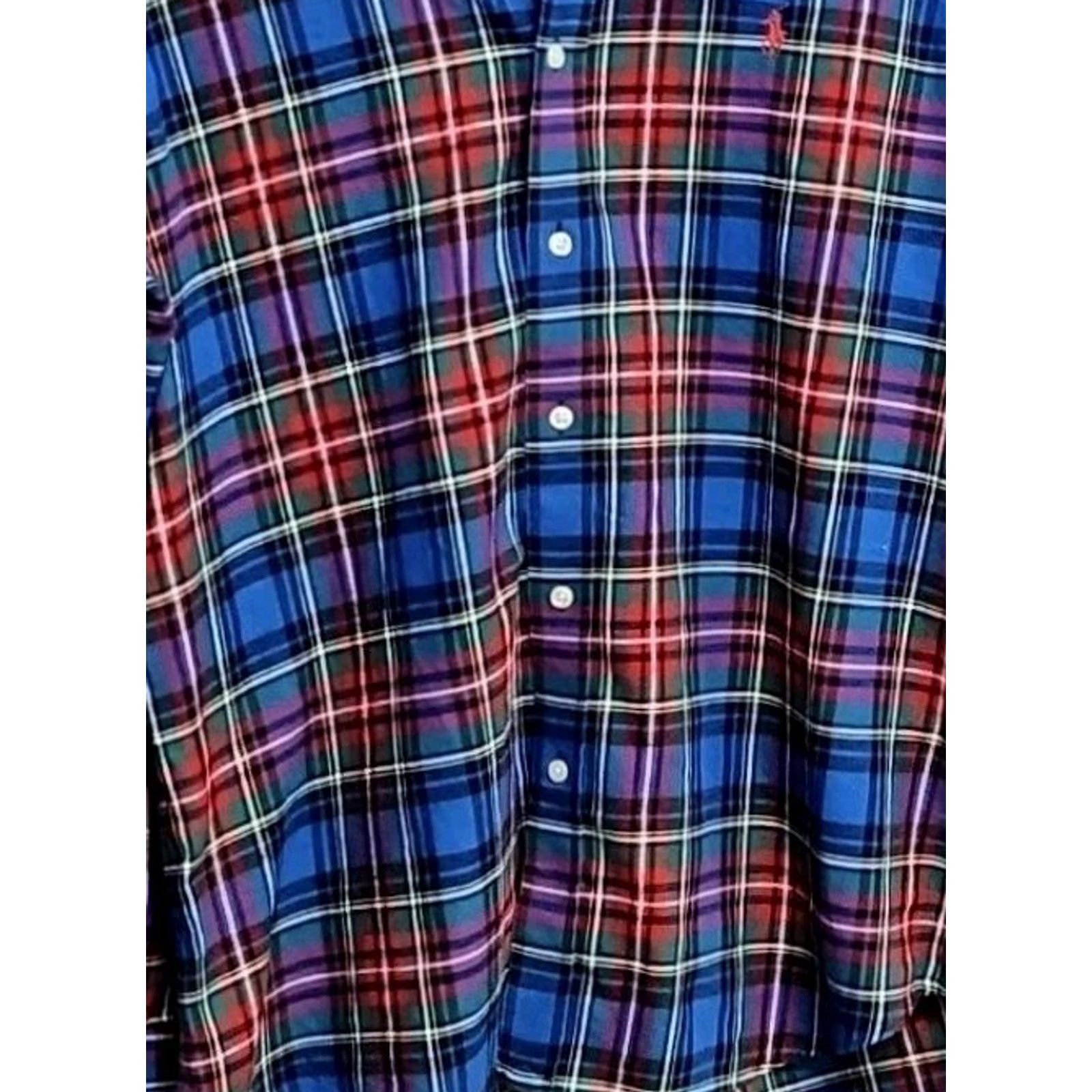 Ralph Lauren Polo Ralph Lauren Classic Fit Performance Flannel Plaid Button-Up Shirt L Men Multicolor Cotton Size US L / EU 52-54 / 3 - 3 Thumbnail