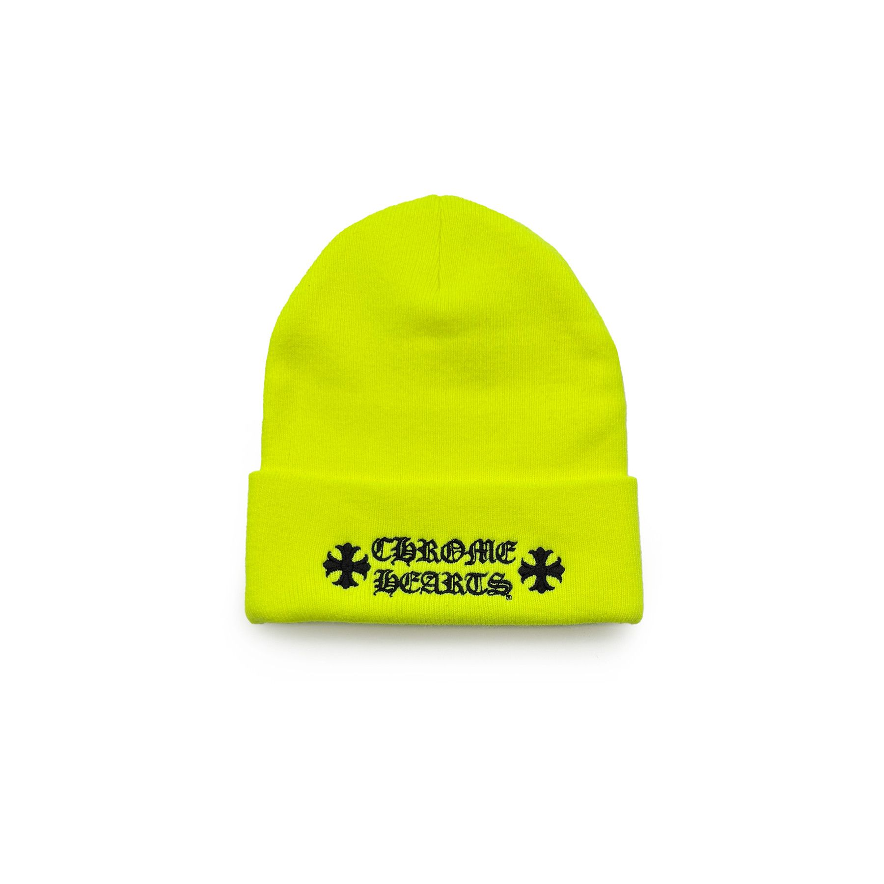 Chrome Hearts Chrome Hearts Embroidered Neon Yellow Beanie Size ONE SIZE - 1 Thumbnail