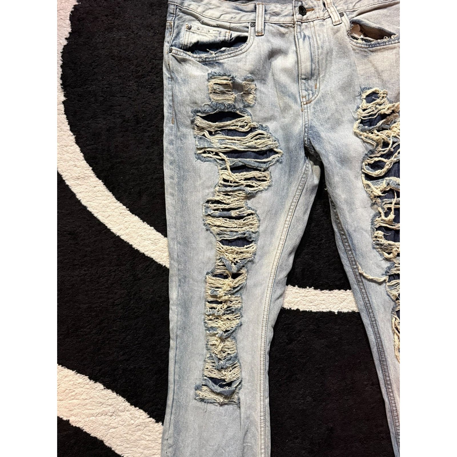 Marc Ecko Marc Ecko Distressed Jeans Men's Cut & Sew Ripped Denim Y2K Size US 38 / EU 54 - 5 Thumbnail