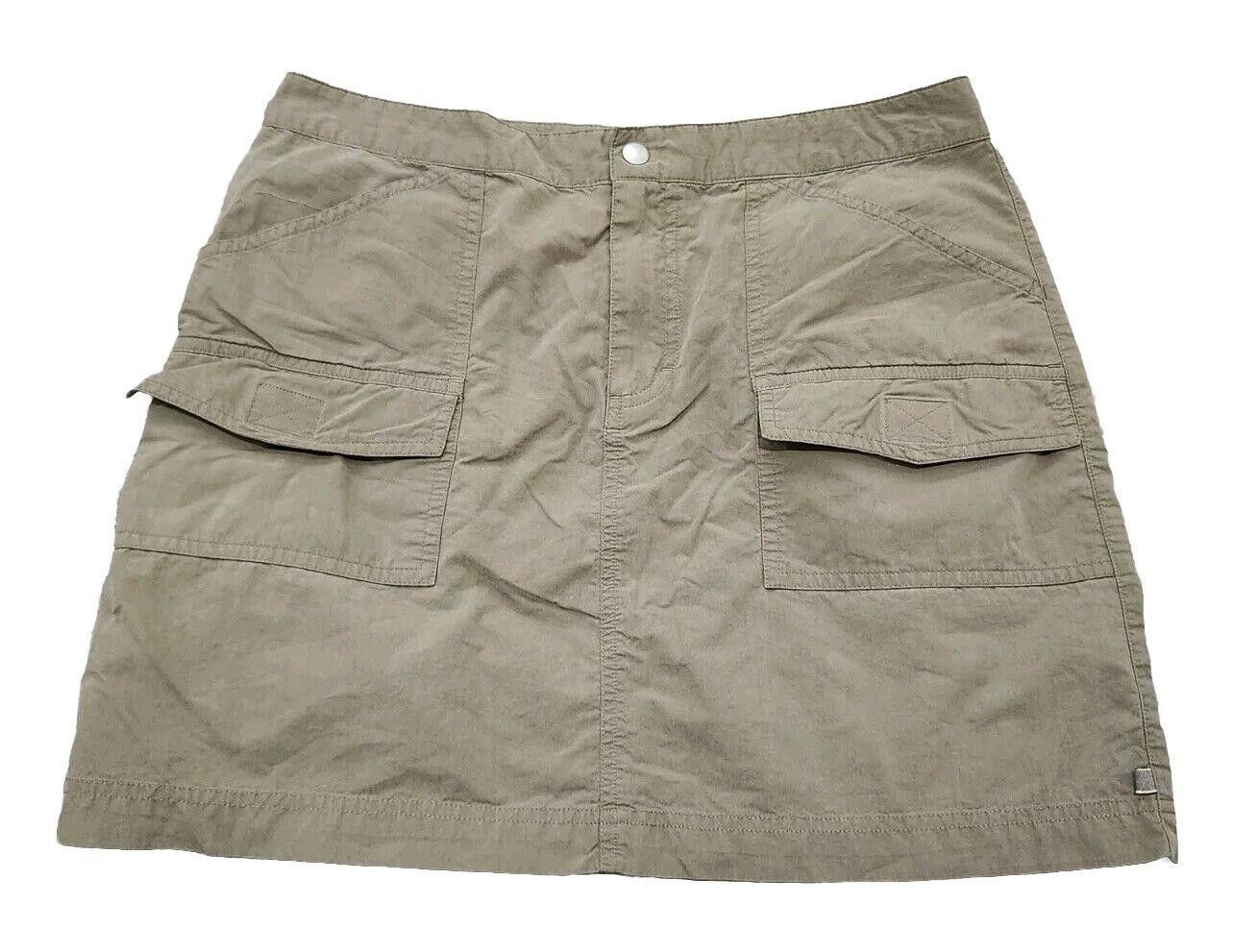 Designer Vintage Alpine Designs Cargo Skirt Large Khaki Y2k Short Size 36" / US 14 / IT 50 - 1 Thumbnail