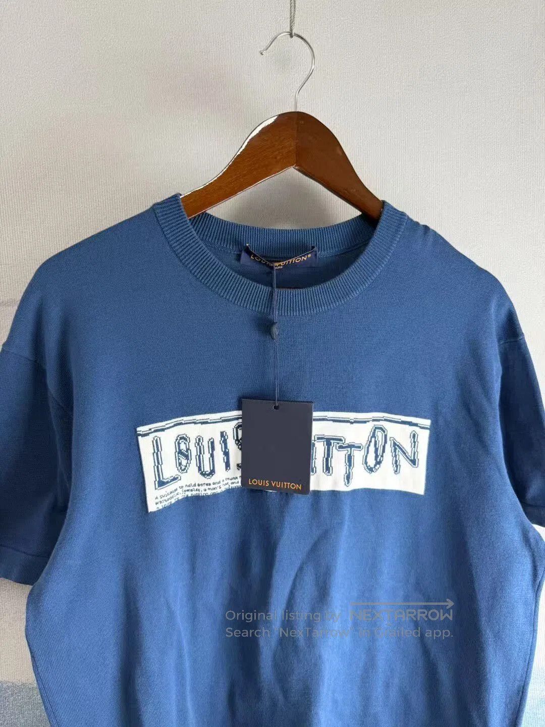 Louis Vuitton Louis Vuitton Blue Waterdrop Dissolve Pattern Knit Short S Size US M / EU 48-50 / 2 - 2 Thumbnail