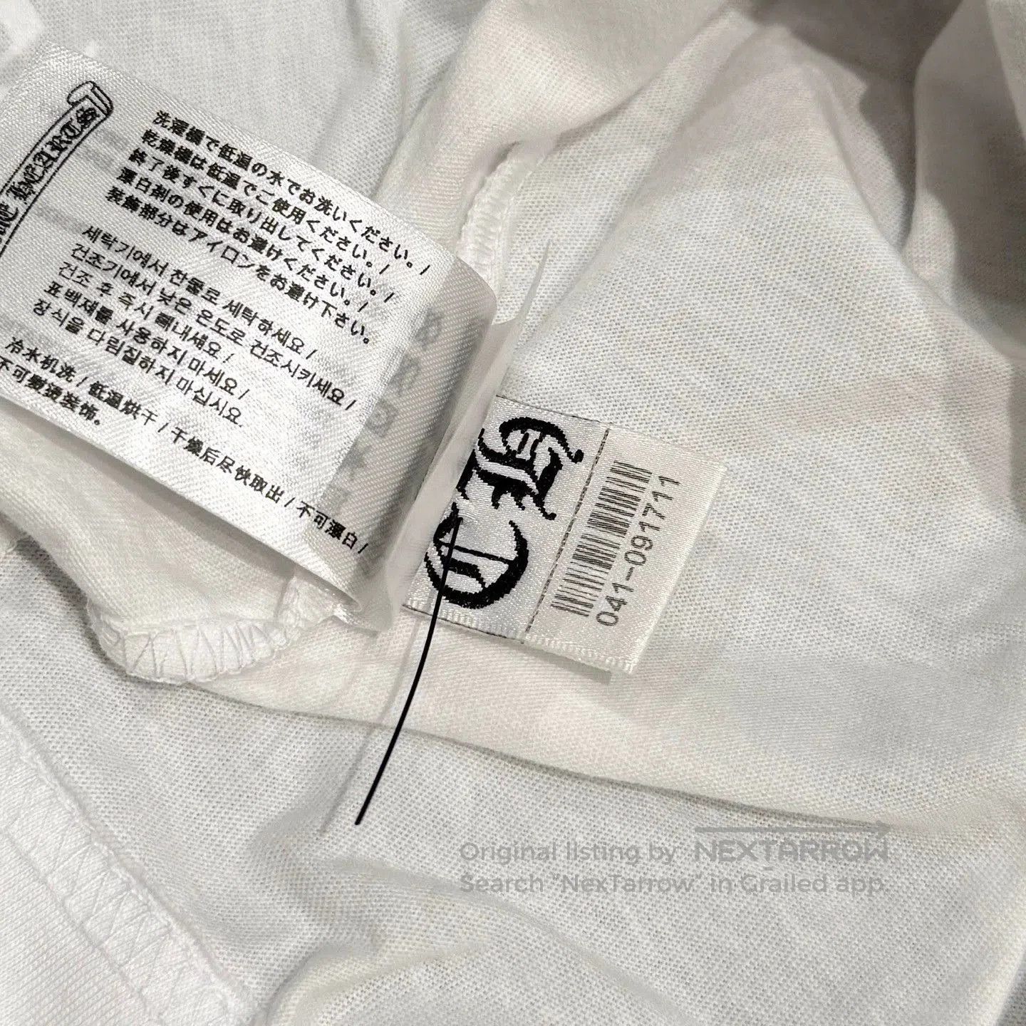 Chrome Hearts Chrome Hearts White Blue Collar Short Sleeve Tee. Size US L / EU 52-54 / 3 - 5 Thumbnail