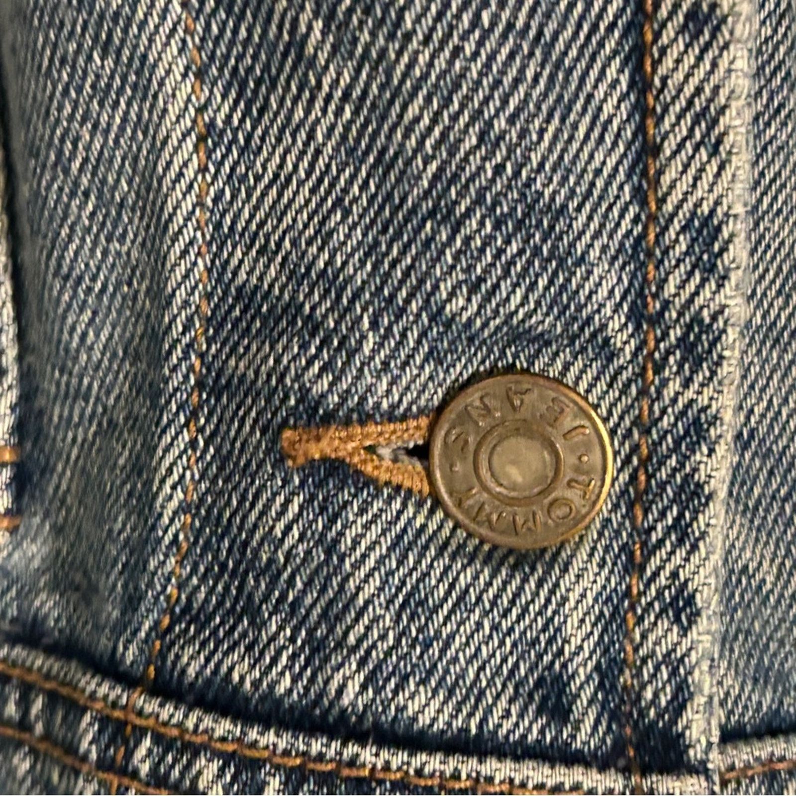 Tommy Hilfiger 90s Vintage Tommy Jeans Light Denim Trucker Patch Jacket Size US M / EU 48-50 / 2 - 12 Thumbnail