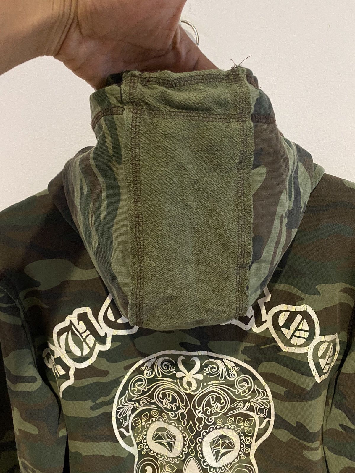 If Six Was Nine Japanese Buckaroo Camo Skull Distressed Zip Hoodie Size US M / EU 48-50 / 2 - 12 Thumbnail