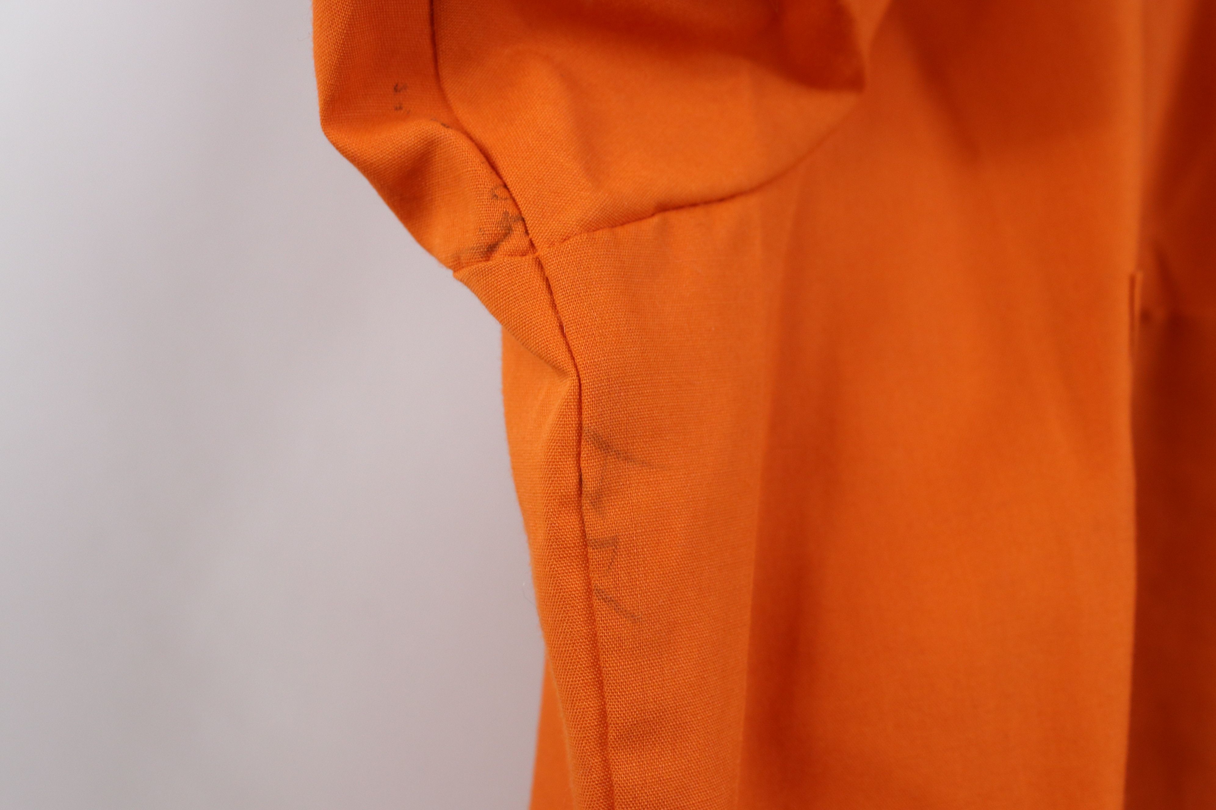 Vintage Vintage 70s Streetwear Short Sleeve Button Shirt Orange Size US M / EU 48-50 / 2 - 7 Thumbnail