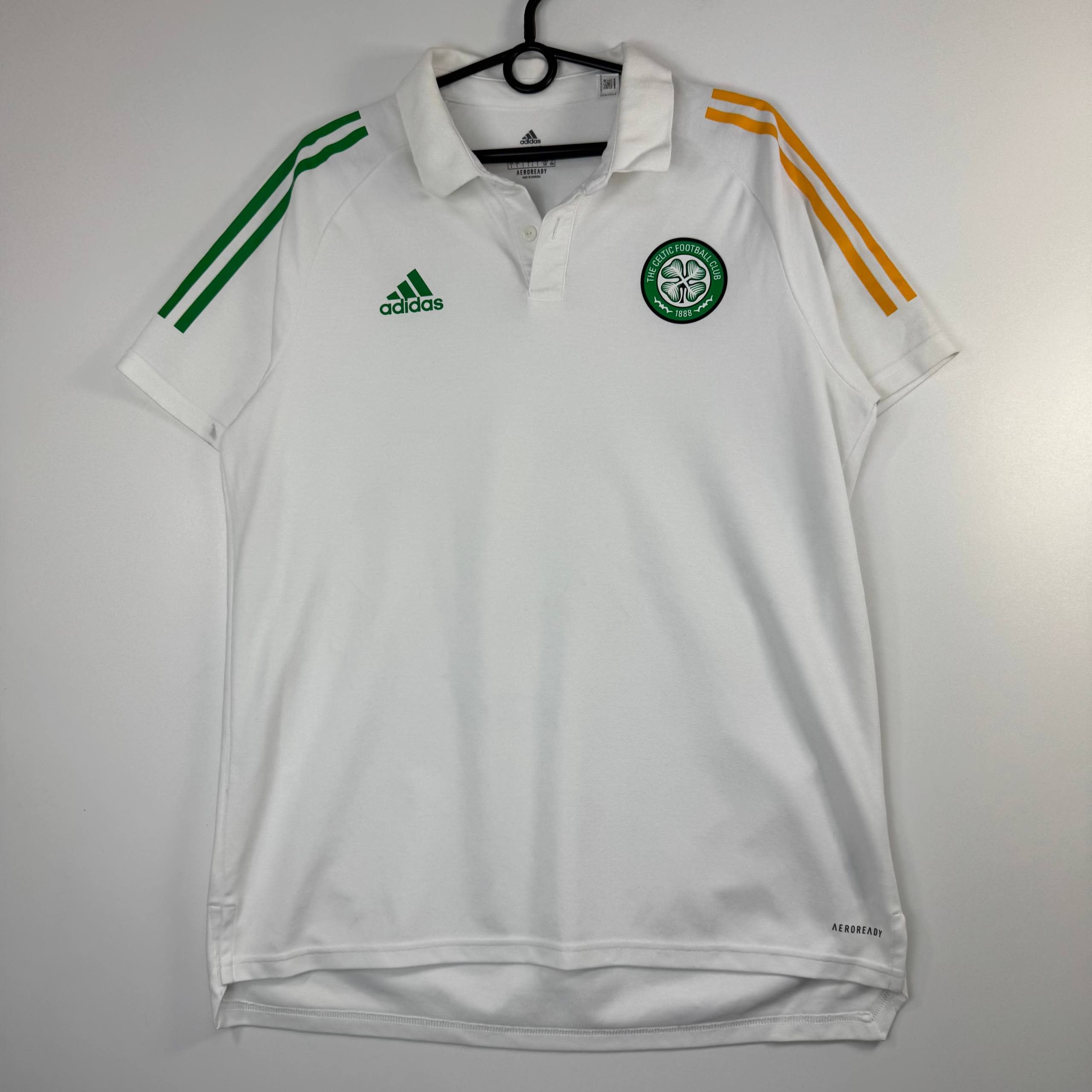 Adidas Adidas Celtic FC 2020-21 Polo Shirt White GE4716 Mens Size L Size US L / EU 52-54 / 3 - 1 Thumbnail