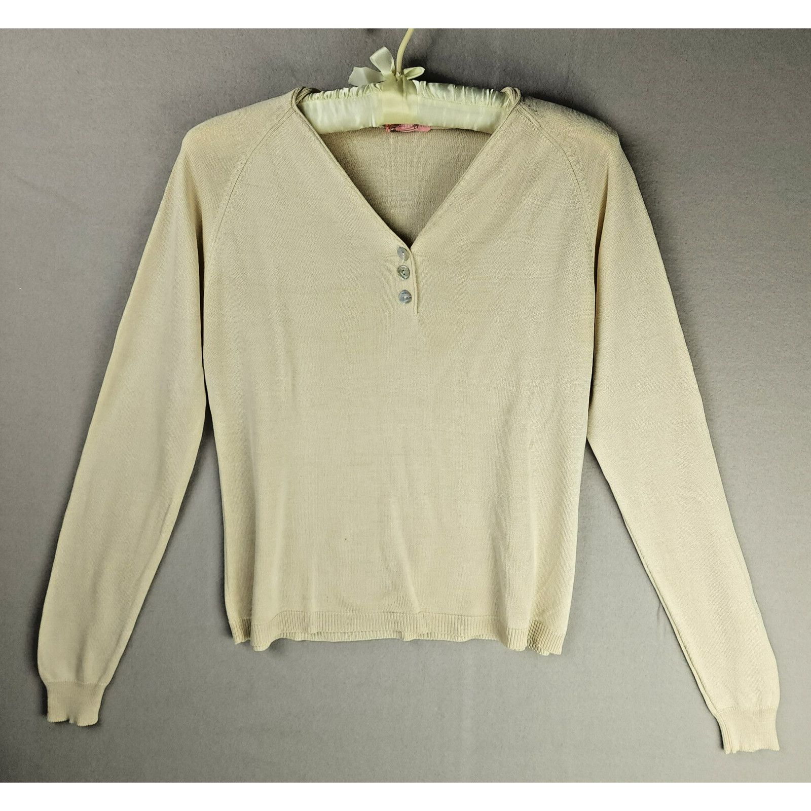 Other Lightweight Pullover Women's Sweater Medium w/ Button Collar Size M / US 6-8 / IT 42-44 - 1 Thumbnail