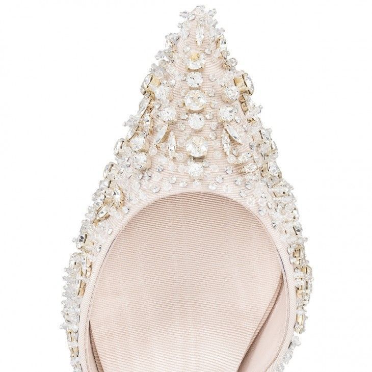 Christian Louboutin o1s1wg110225 Queenissima Sling 80MM in Leche Size US 8 / IT 38 - 4 Thumbnail