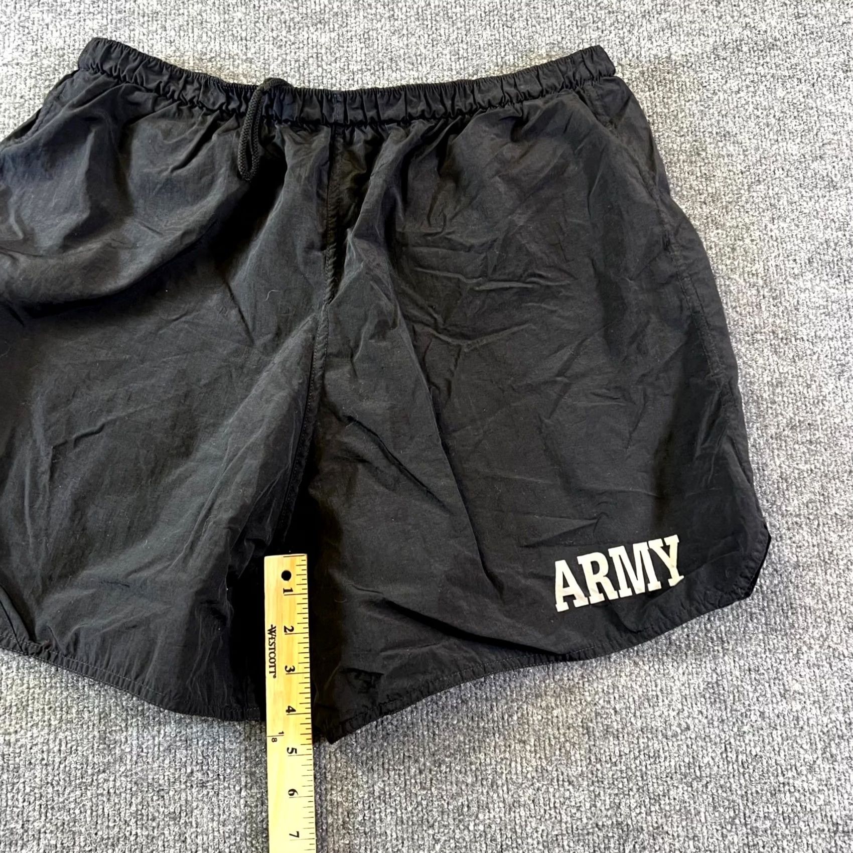 Vintage US Army 2XL Trunks Shorts Men Black Drawstring Athletic Casual 5 Inseam Nylon Logo Size US 39 - 4 Thumbnail