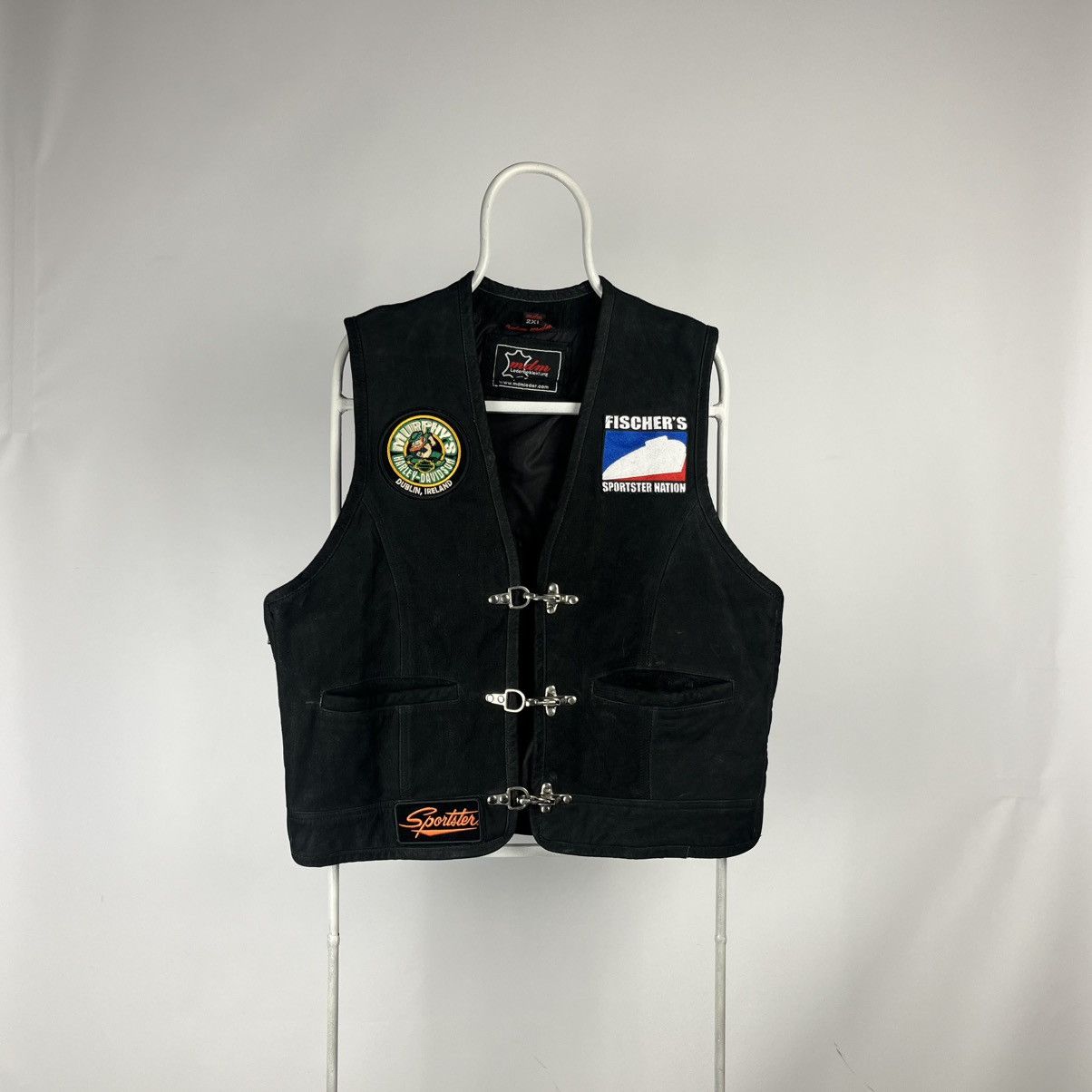 Harley Davidson Vintage Leather Vest biker clasp size XXLarge Size US XXL / EU 58 / 5 - 1 Thumbnail