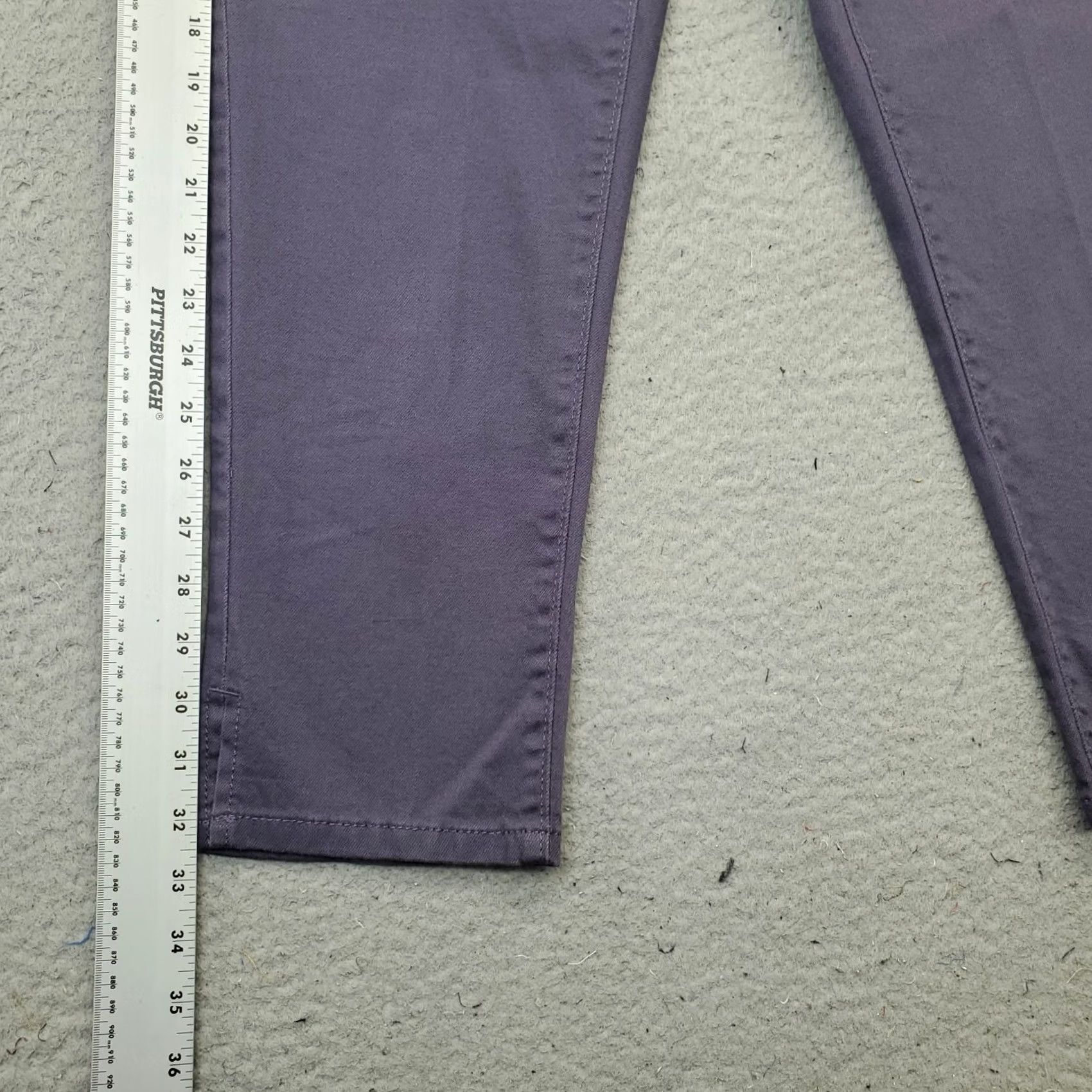 Vintage Simply Vera Vera Wang Capri Jeans Womens 6 Purple Mid Rise Ankle Slit Straight Jeans Size 28" / US 6 / IT 42 - 3 Thumbnail