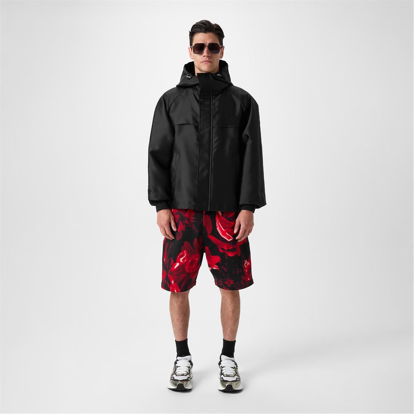 Alexander McQueen o1g2r1mq0326 Embroidered Logo Hooded Windbreaker Jacket Size US L / EU 52-54 / 3 - 4 Thumbnail
