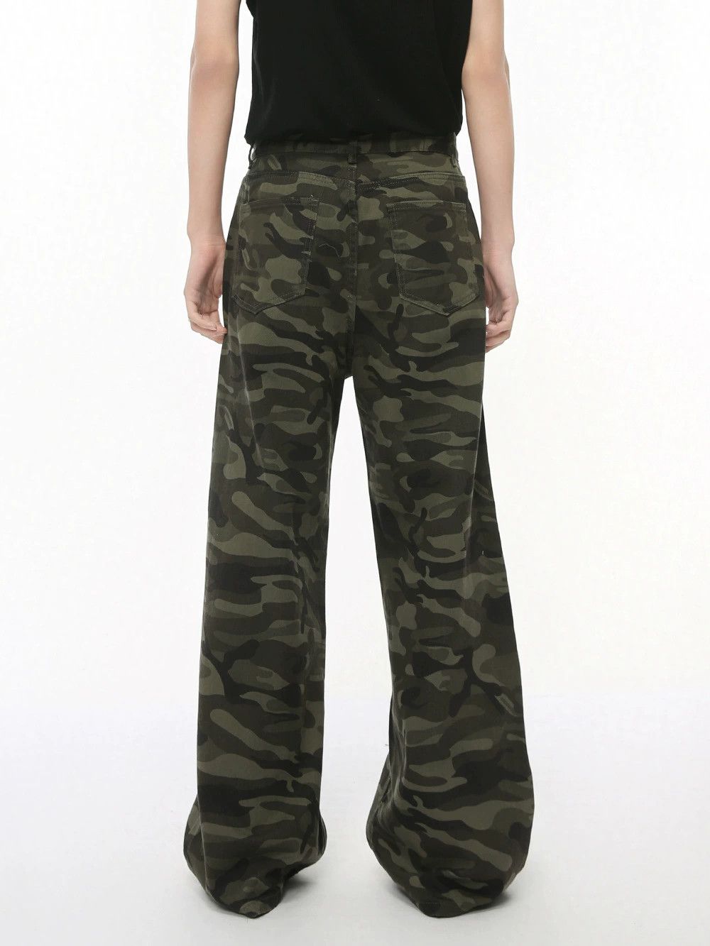Jean American retro street camouflage straight wide-leg jeans Size US 32 / EU 48 - 3 Thumbnail