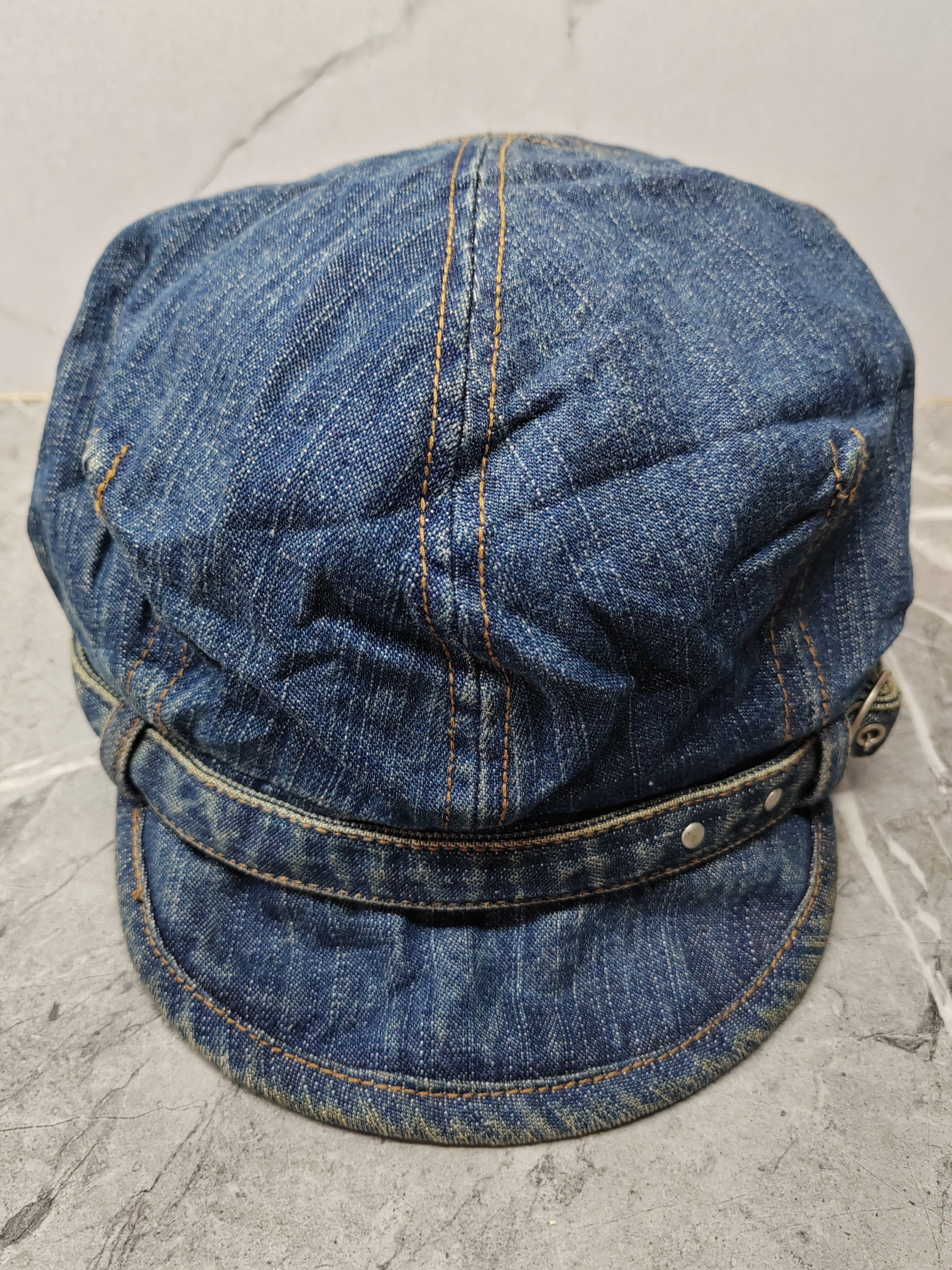 Japanese Brand Vintage Onside Denim Japanese Style Cap Hat Size ONE SIZE - 3 Thumbnail