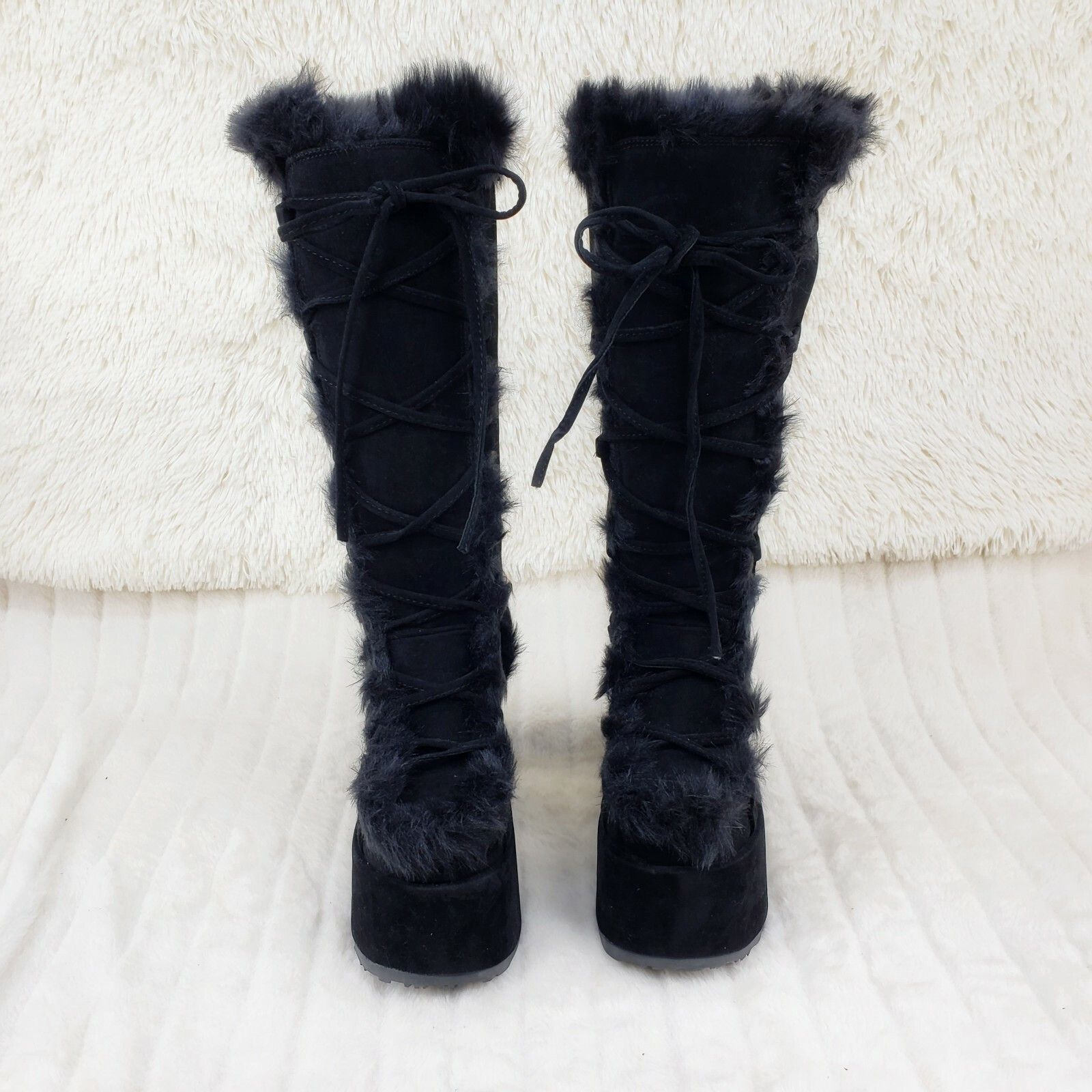 Demonia Cult DEMONIA Camel 311 Stacked Black Mammoth Platform Goth Punk K Size US 10 / IT 40 - 7 Thumbnail