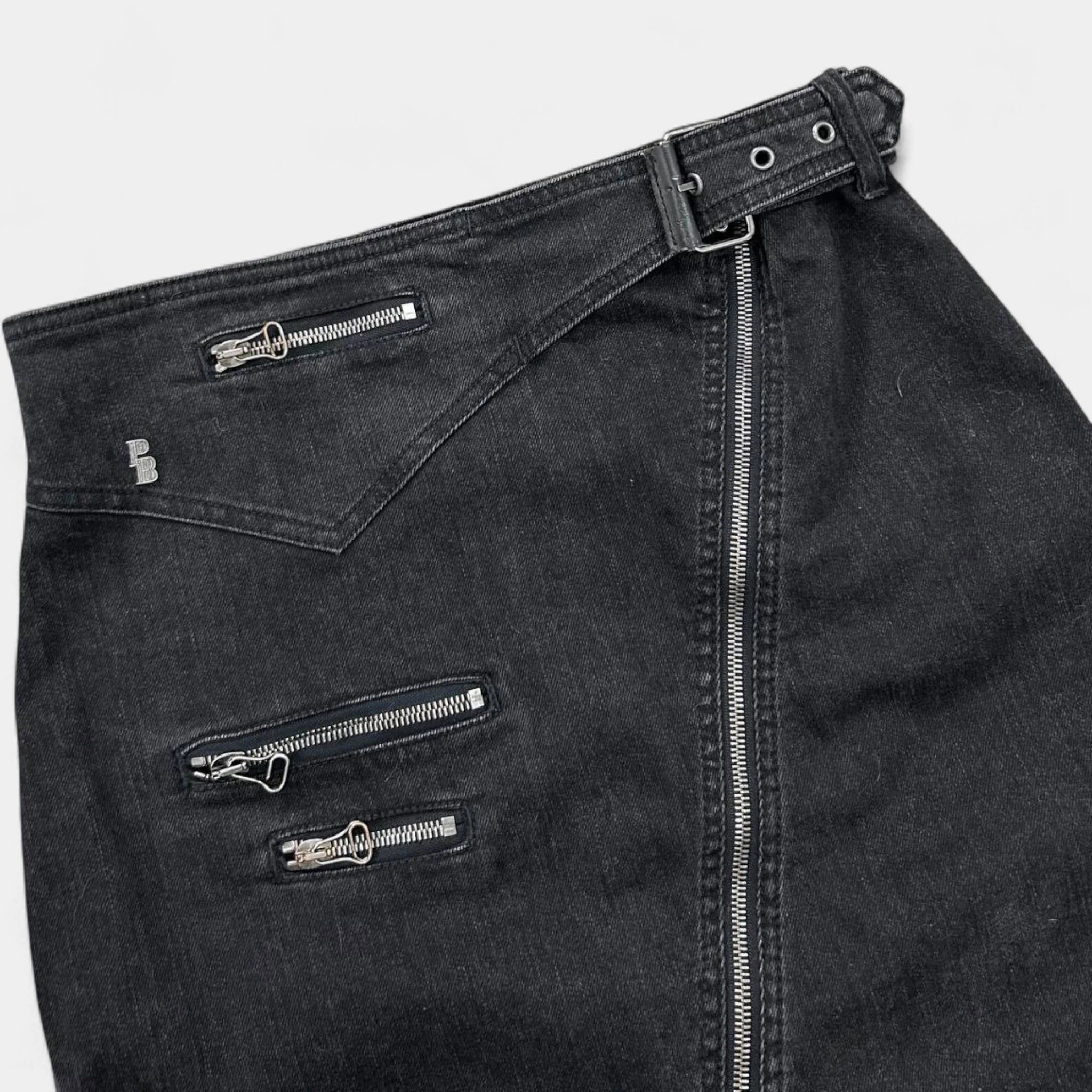 Balmain Pierre Balmain Zippers Denim Long Skirt Size 28" / US 6 / IT 42 - 2 Thumbnail