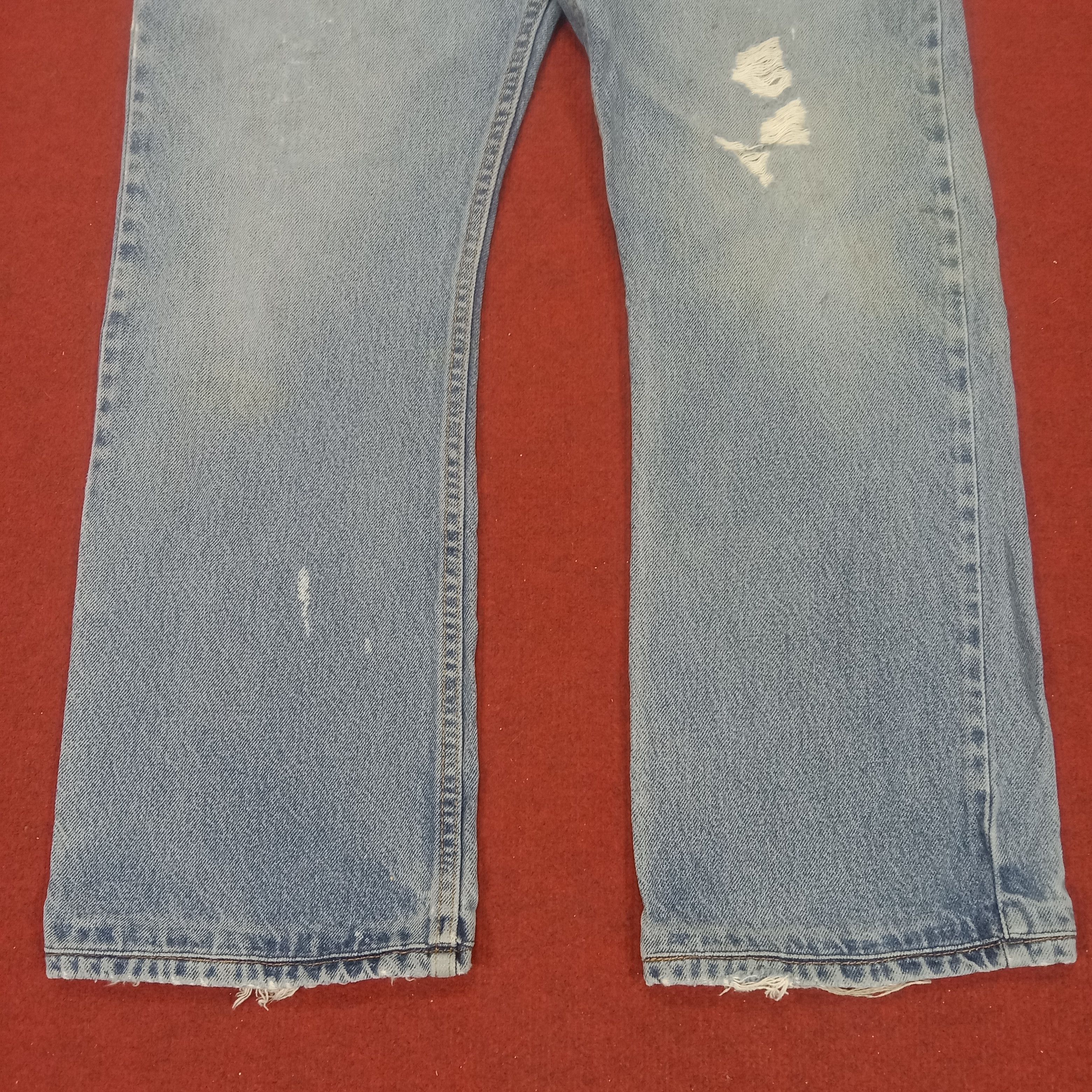 Levi's × Vintage Levis Distressed Jeans Daily Streetwear Style Size US 33 - 3 Thumbnail