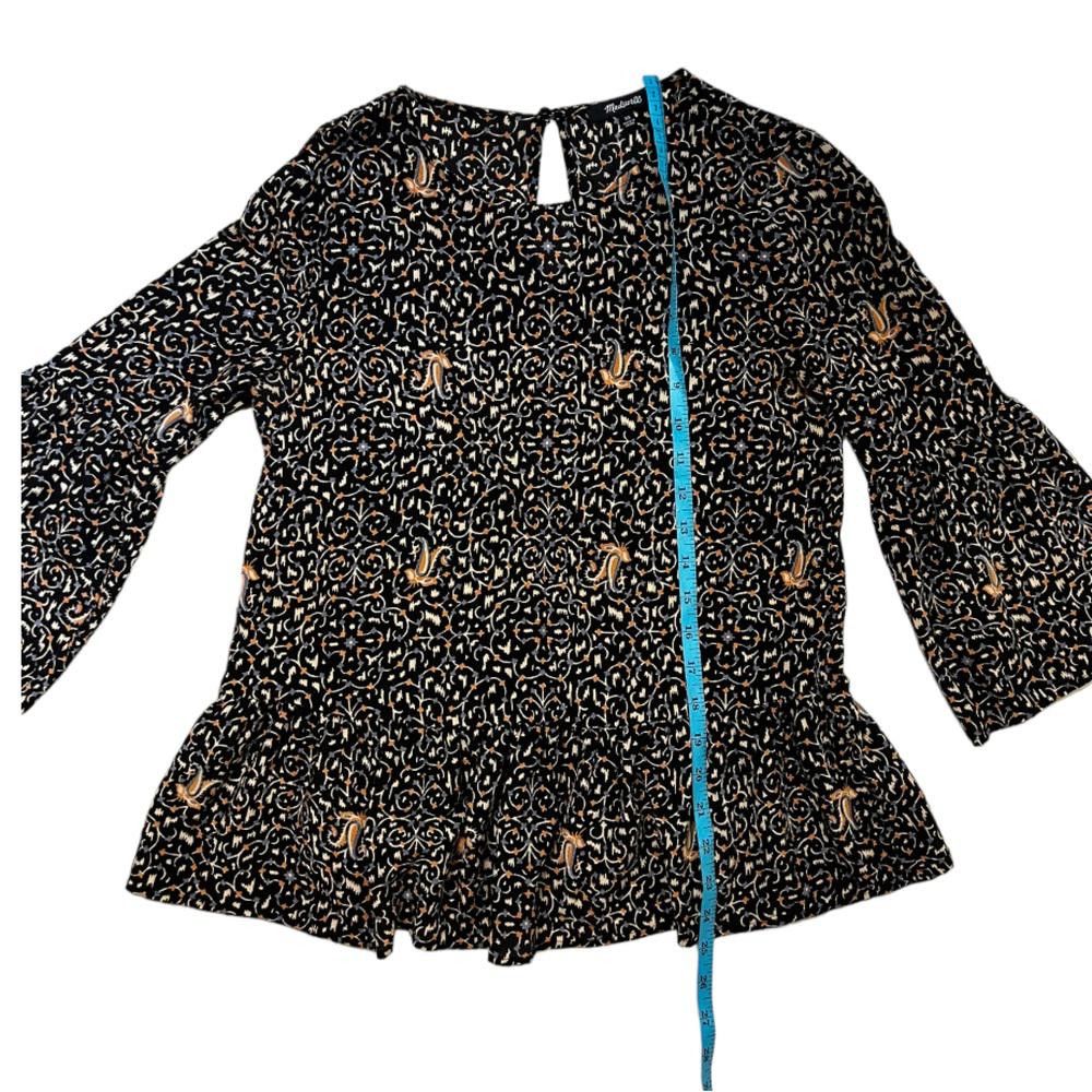 Madewell Madewell l Silk Fiesta Paisley Bell-Sleeve Top XS Size XS / US 0-2 / IT 36-38 - 6 Thumbnail