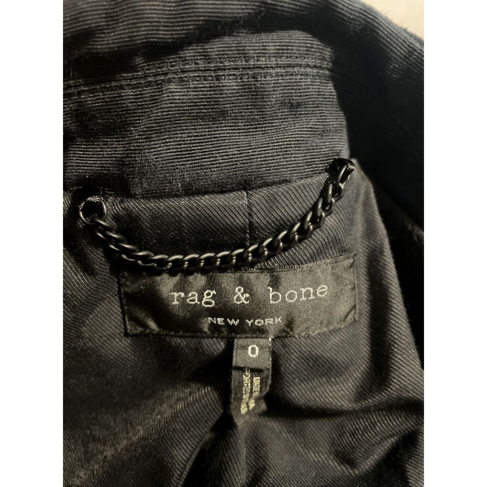 Rag & Bone rag & bone Womens Jacket Black Cropped Open Coat Lined Size 0 Trim USA Made in USA Size XS / US 0-2 / IT 36-38 - 4 Thumbnail