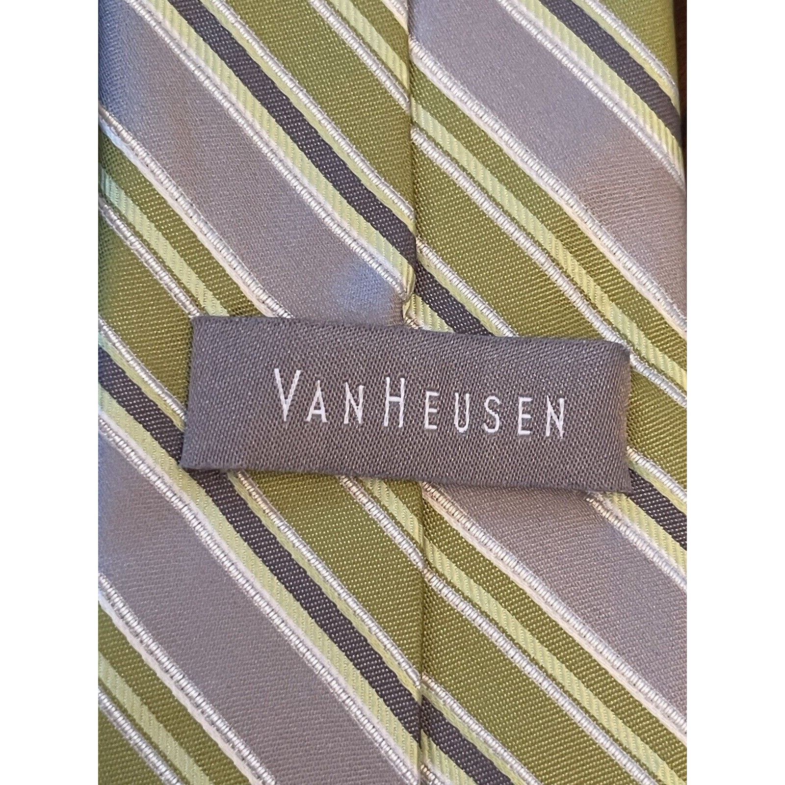 Van Heusen Van Heusen Green Gray 100% Polyester Made In China Size ONE SIZE - 8 Thumbnail