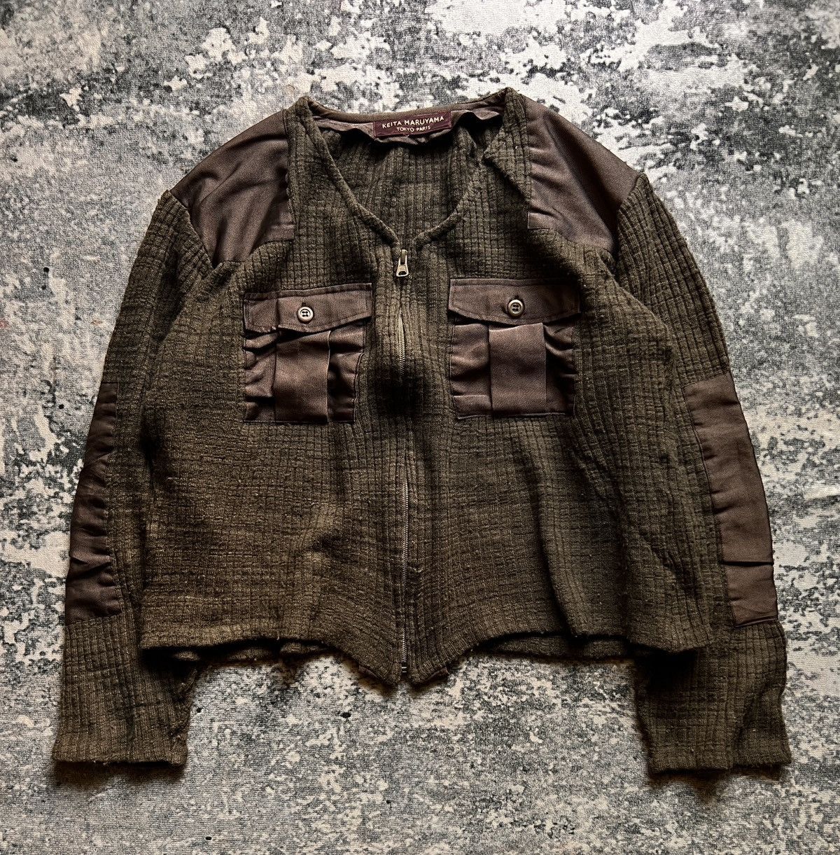 KEITAMARUYAMA Keita Mruyama Laine Wool Double Pocket Military Style Jacket Size US M / EU 48-50 / 2 - 2 Thumbnail