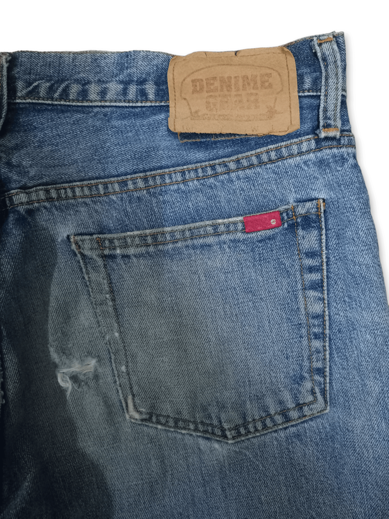 Denime Vintage Denime Japan Patched Distressed Loose Jeans 33x31 Size US 33 - 8 Thumbnail