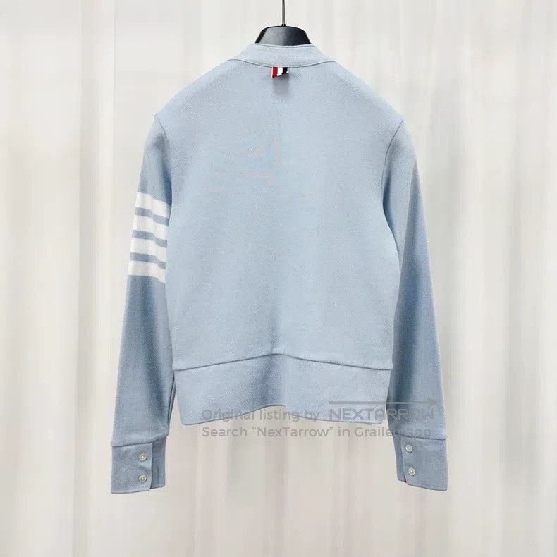 Thom Browne Thom Browne Light blue four-bar knitted color striped card Size XS / US 0-2 / IT 36-38 - 2 Thumbnail