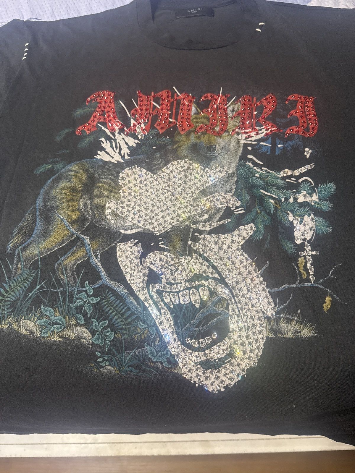 Amiri Amiri RARE LOST BOYS SWAROVSKI WOLF TEE L Size US L / EU 52-54 / 3 - 1 Thumbnail
