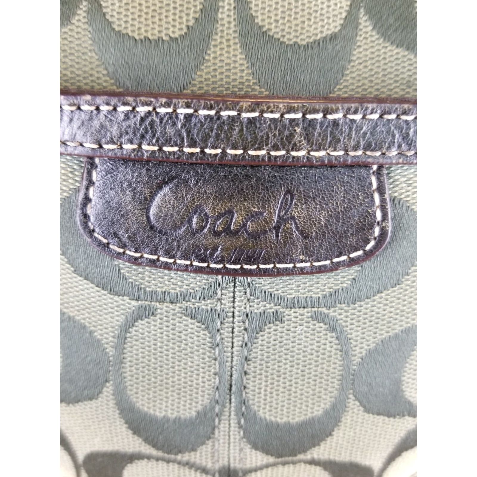 Coach VINTAGE COACH CROSS BODY BAG MESSENGER HANDBAG Y2K Womens Medium Brown Leather Zip-Closure Size ONE SIZE - 2 Thumbnail