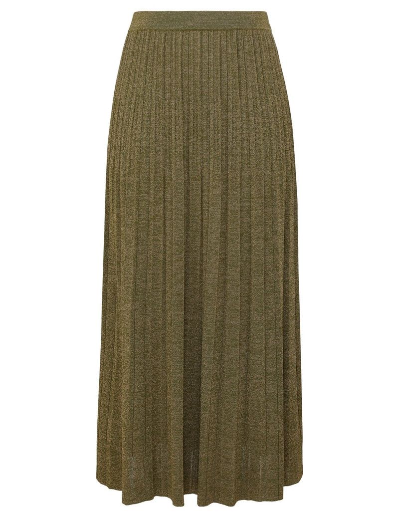 Zimmermann oc11z0226 Wylie Rib Midi Skirt In Green Size 26" / US 2 / IT 38 - 1 Thumbnail