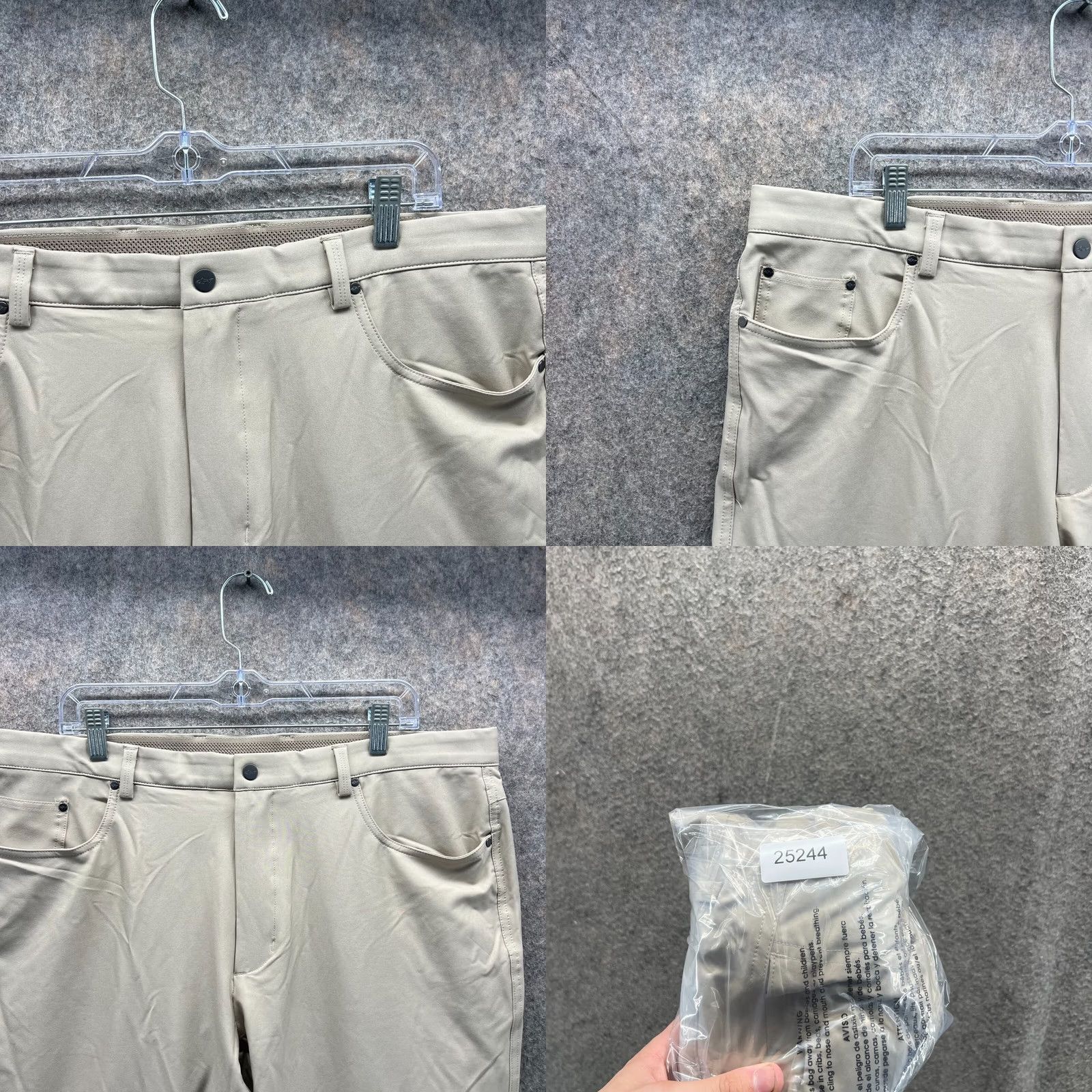Vintage Greg Norman Pants Men 38x32 Khaki Chino Flat Front Beige Polyester Trousers Size US 38 / EU 54 - 8 Thumbnail