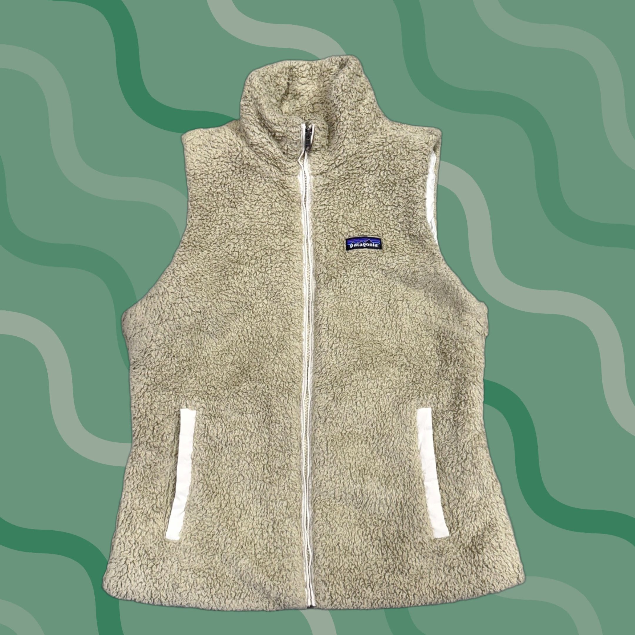 Patagonia Patagonia Vest Womens L Tan Los Gatos Fleece Sherpa Zip Pockets Outdoor Size L / US 10 / IT 46 - 1 Thumbnail